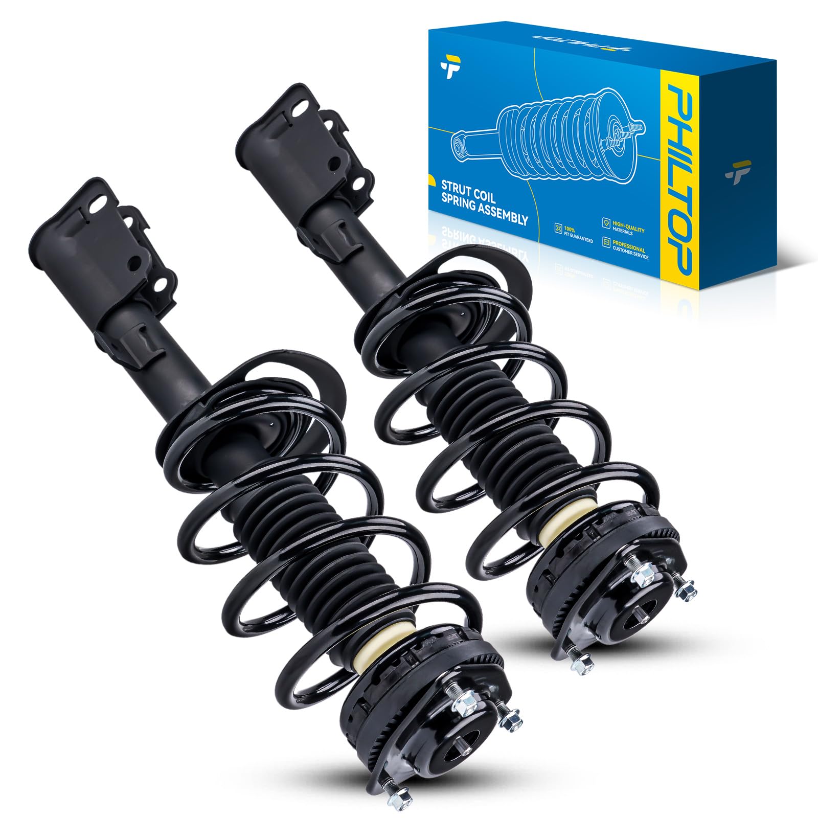 Philtop Front Struts Assembly Shock Absorber Direct Fits For 200 2011-2014, Avenger 2008-2014, Sebring 2007-2010, Quick Suspensi