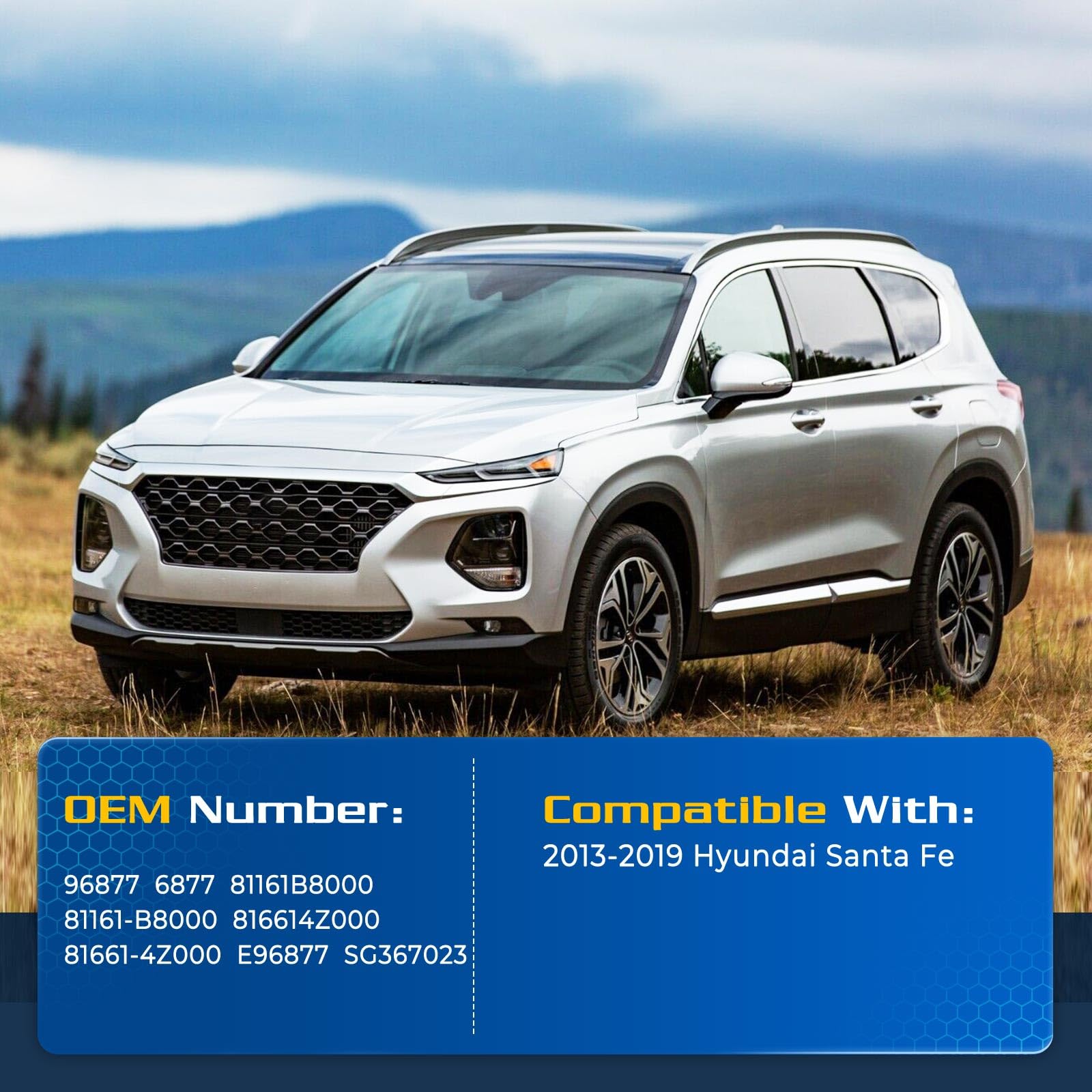 Arana Hood Struts Lift Support For 2013-2018 Hyundai Santa Fe, Front Hood Replacement Shocks Fit 2013-2019 Hyundai Santa Fe Xl,