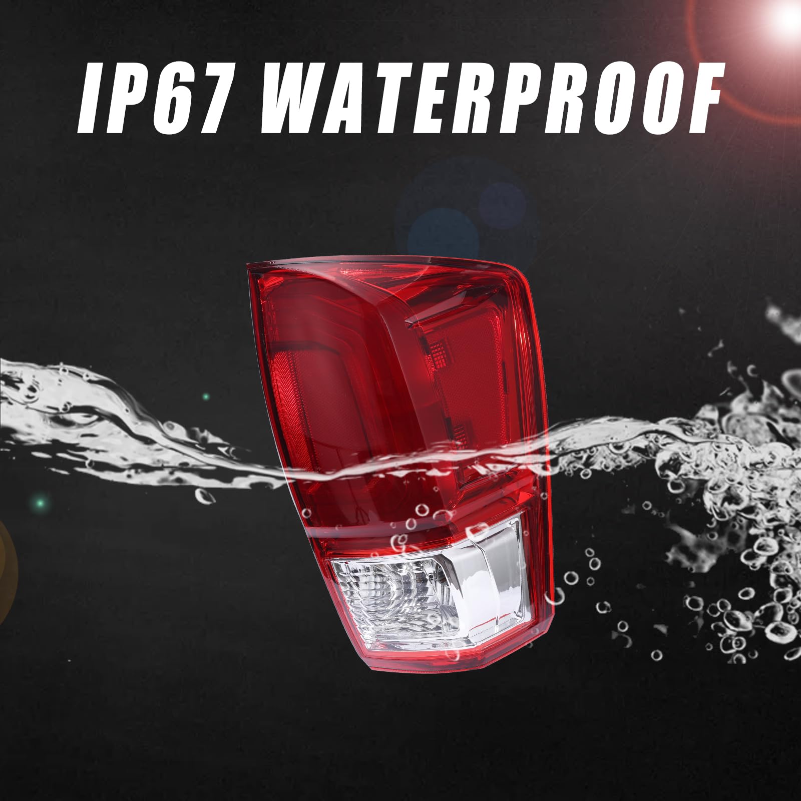 Boine Compatible With 2016 2017 2018 2019 2020 Toyota Tacoma Pickup Left Driver Side Red Tail Light Housing Replace 81550-04170