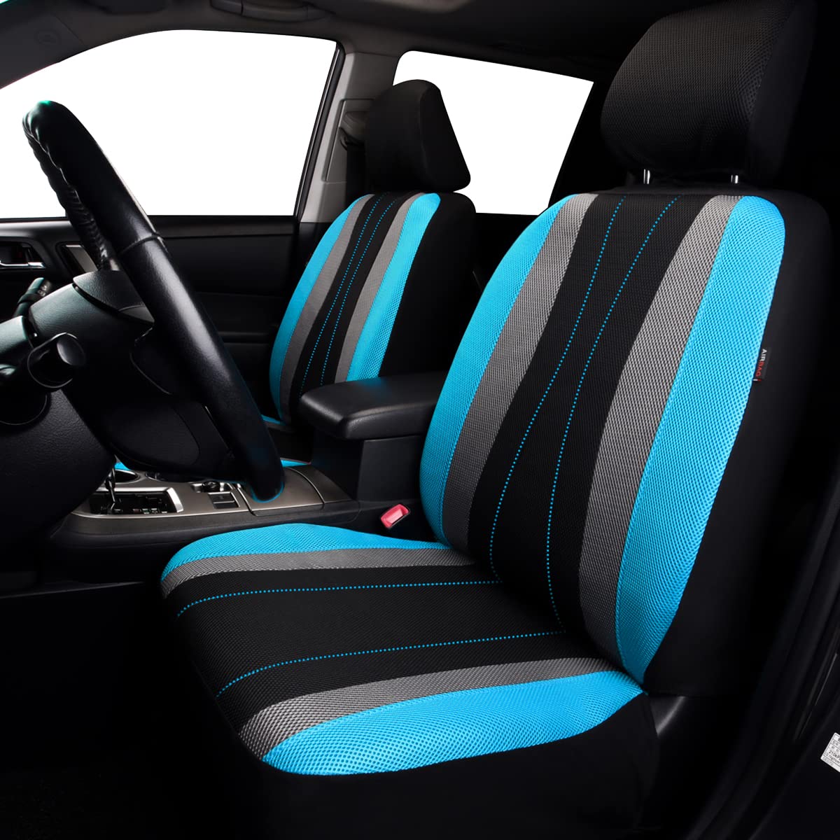 Flying Banner car seat Covers Full Set All Air Mesh Breathable Man Lady Airbag Compatible Rear Bench Split 40/60 50/50 60/40 Tru