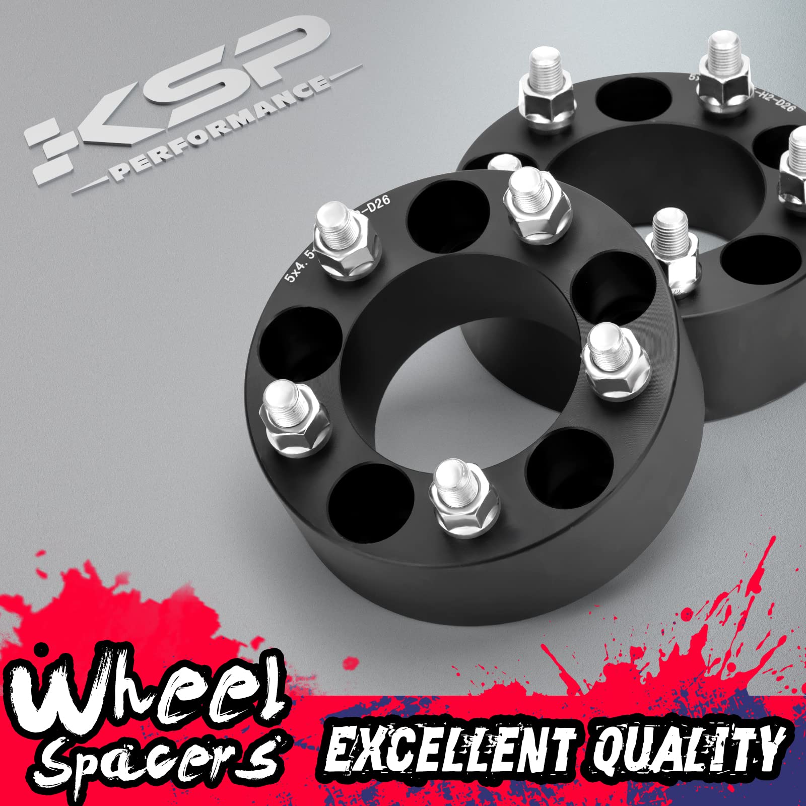 Ksp 2Inch Wheel Spacers 5X4.5 For Explorer Mustang Ranger, 50Mm Thick 5X114.3Mm Spacer With 1/2''-20 Thread Compatible With Chro