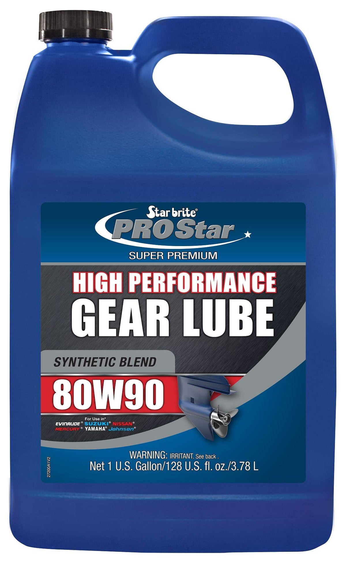 Star Brite Pro Star Synthetic Blend Lower 80W90 Unit Gear Lube - Marine Grade, High Viscosity Gear Oil For Outboard Motors, 128 