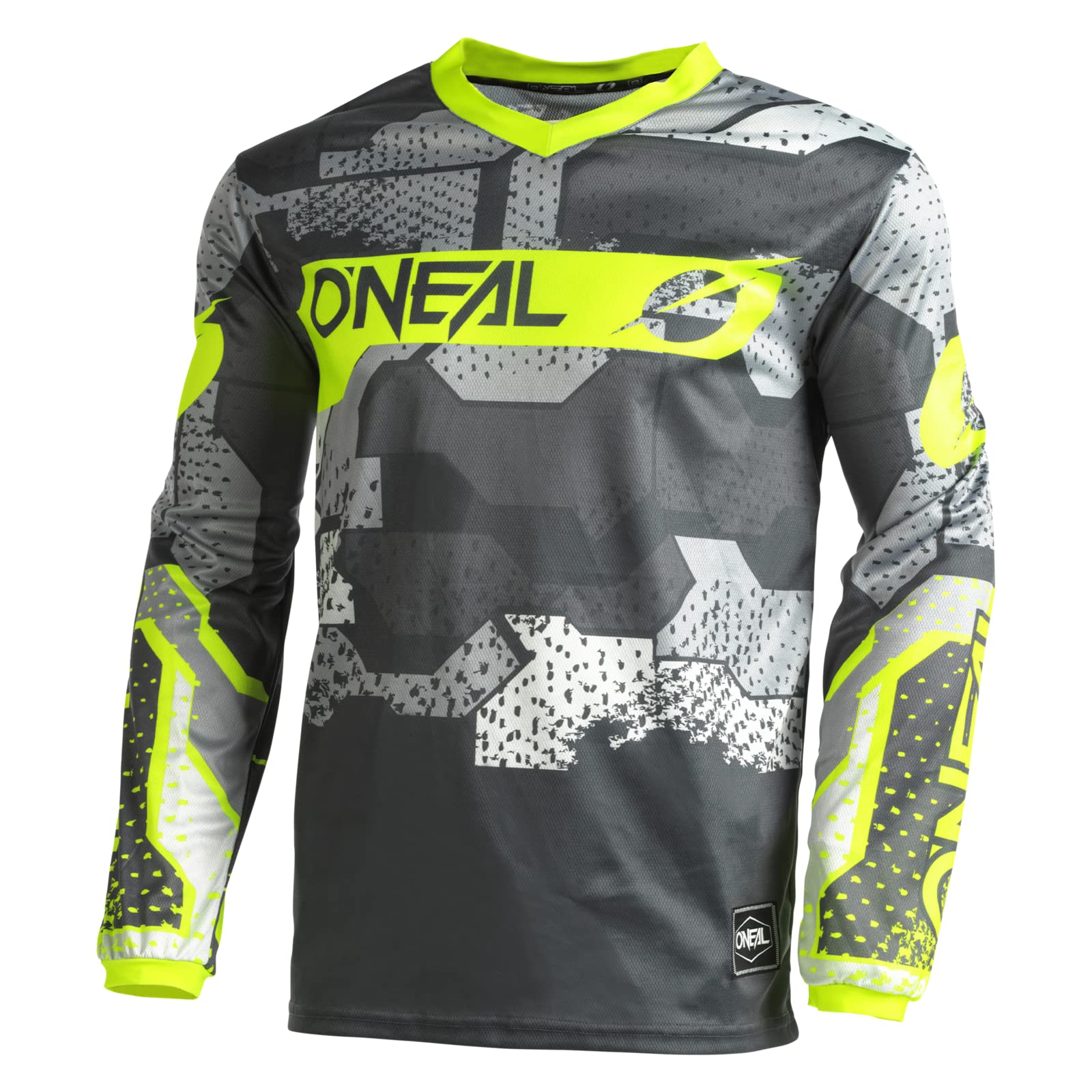 O'Neal Element Camo Jersey, Gray/Yellow Lg