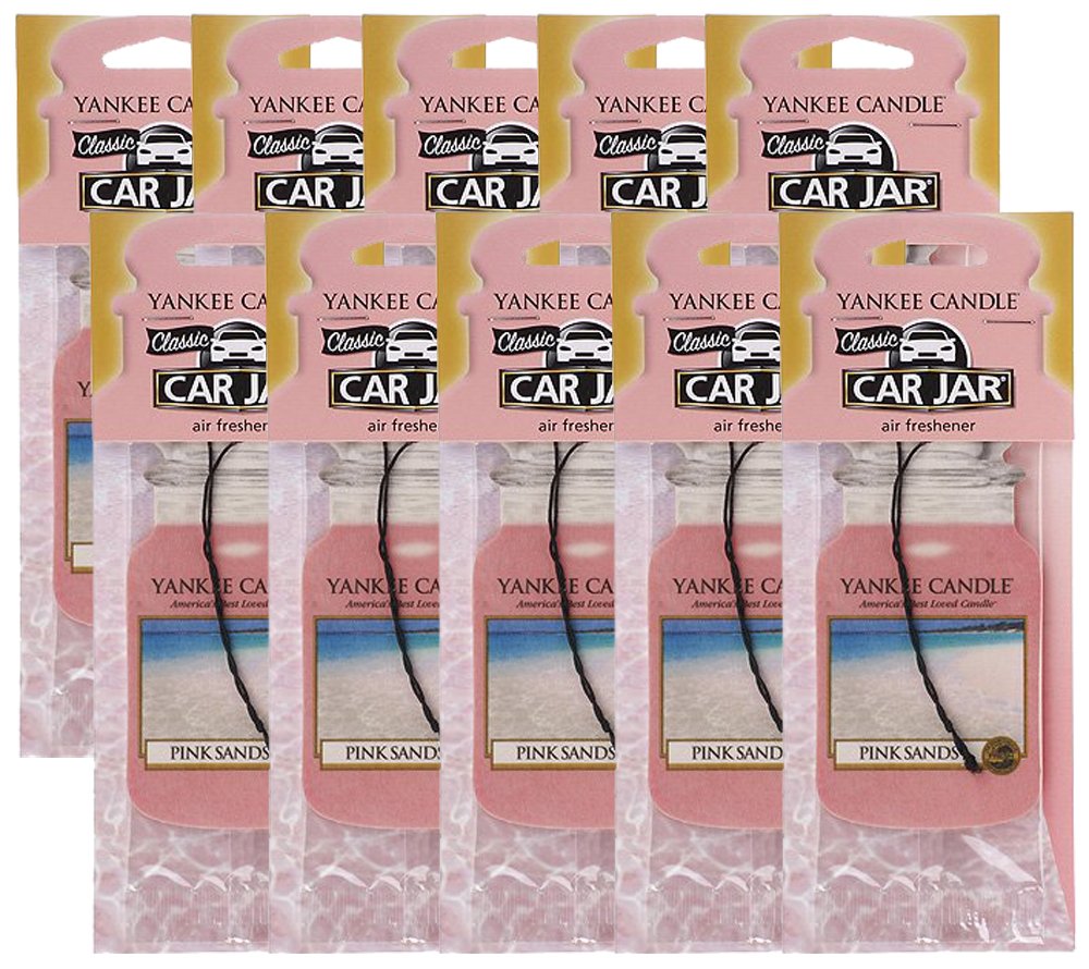 Yankee Candle Car Jar Pink Sands Air Freshener (Set of 10)