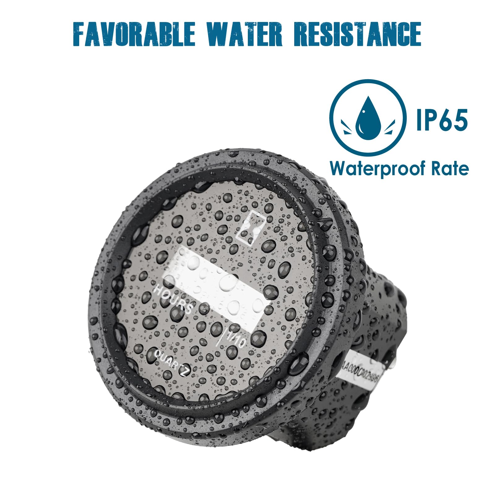 Runleader LCD Hour Meter,DC 4.5V to 90V, Data Storage & Waterproof Design for Club Car Forklift Go-Kart Lawn Mower Sawmill etc.