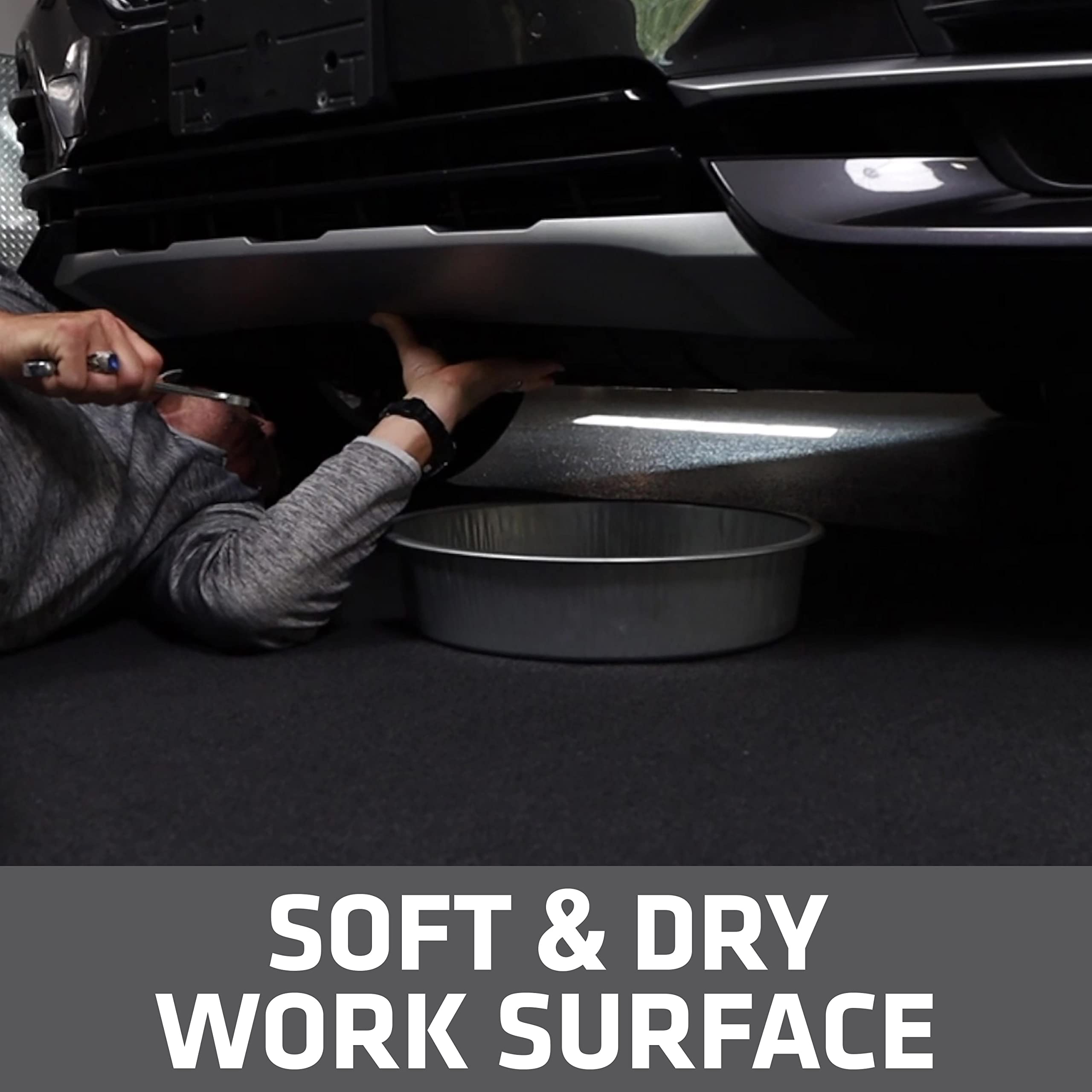 Drymate Oil Spill Mat (29' x 36'), Premium Absorbent Oil Pad, Reusable, Washable, Durable, Waterproof Backing Contains Liquids, Protects Garage Floor Surface (USA Made)