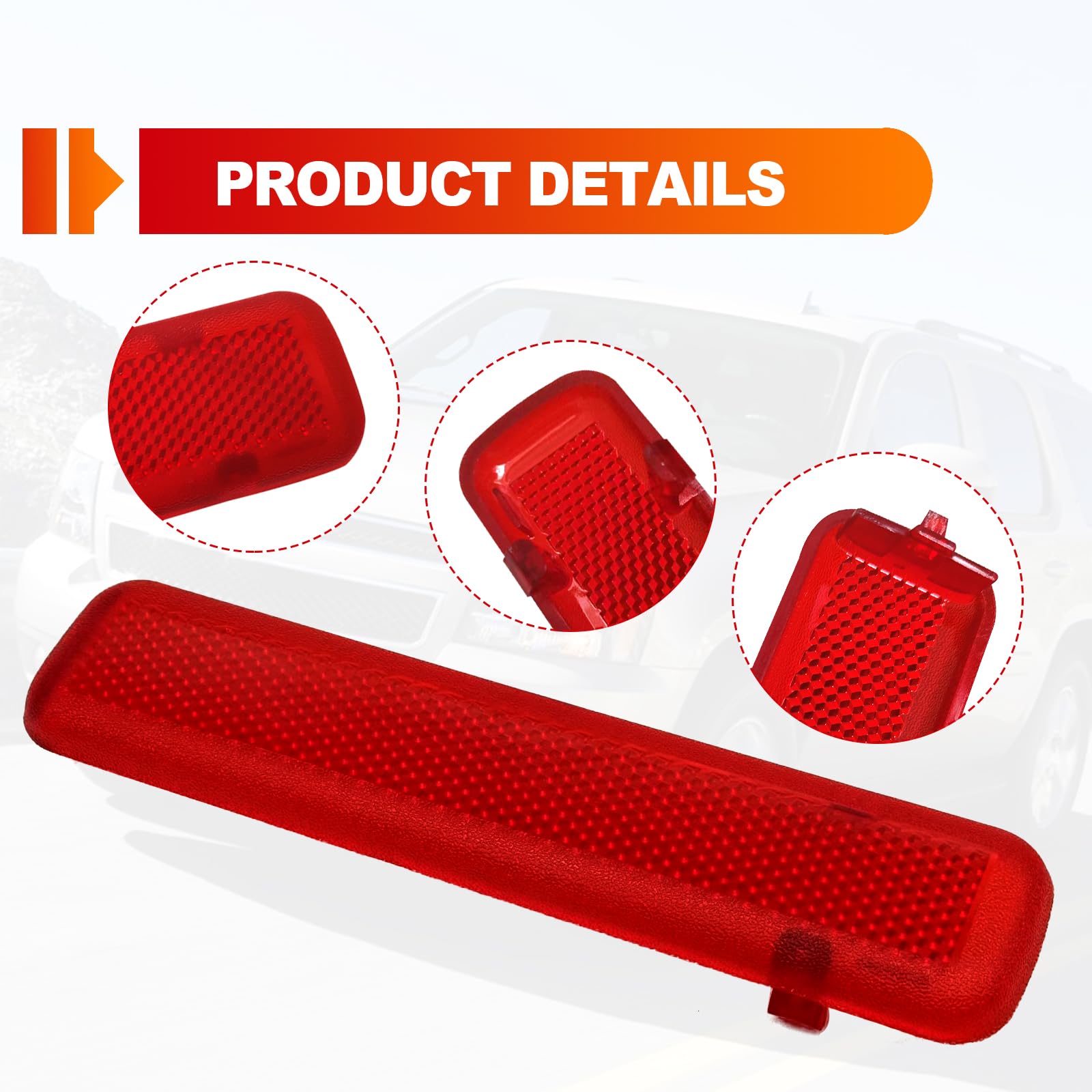 1 Pair Left Driver And Right Passenger Side Door Red Reflector Panel - Compatible With Chevrolet Gmc - Oem 15183155,15183156