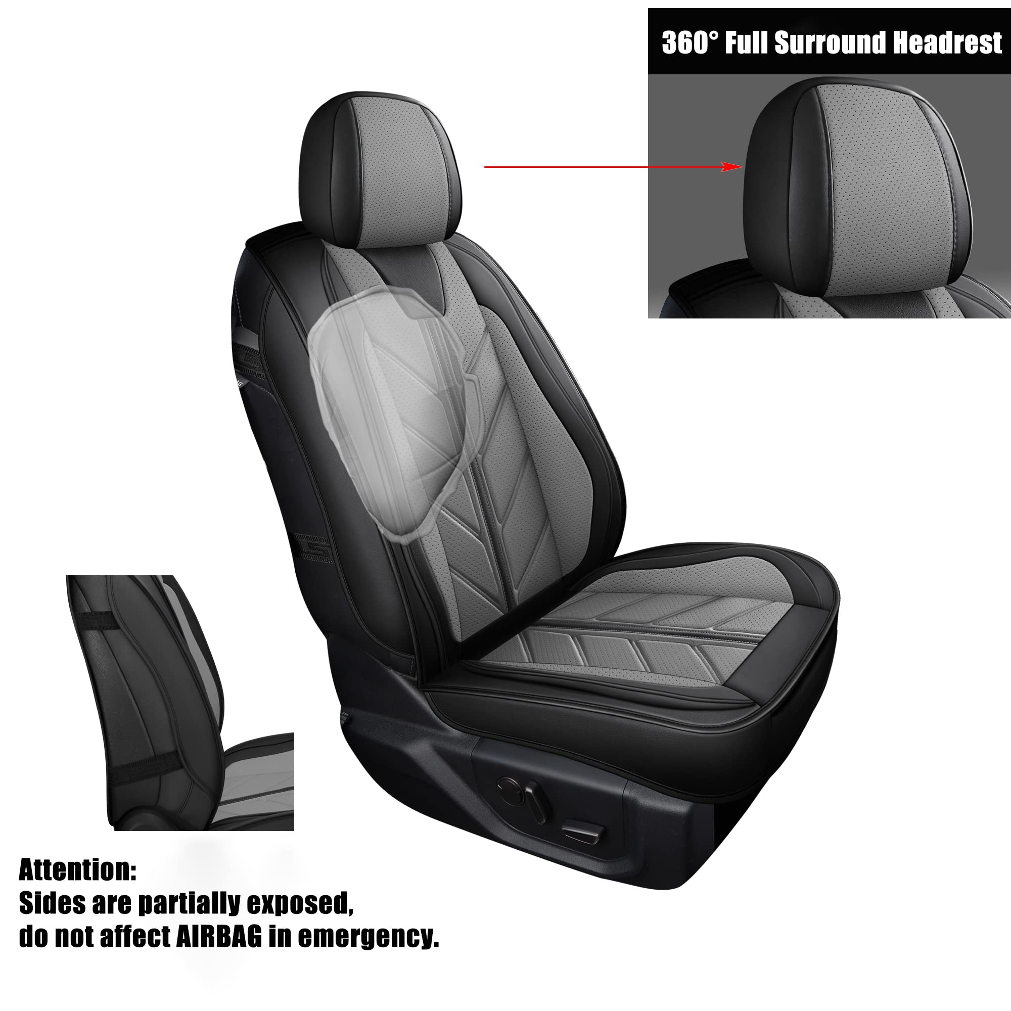 Balliol Pickup Seats Covers Compatible With Dodge Ram 1500 2009-2024 Limited Truck Pleather Seat Covers Custom Fit Dodge Ram 250