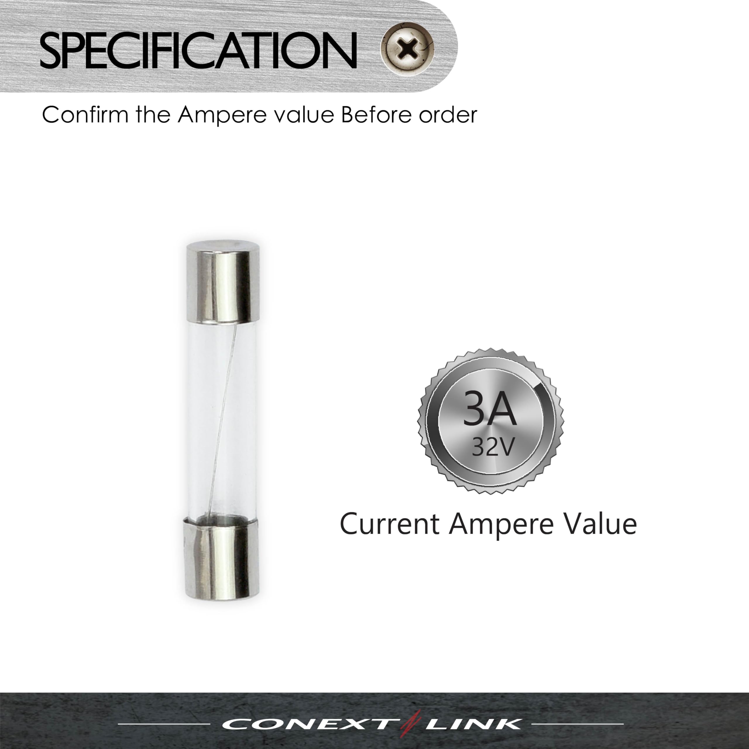 Conext Link Agc3-25 Nickel Agc Glass Tube Fuse 25 Pack (3 Amp) (14372)