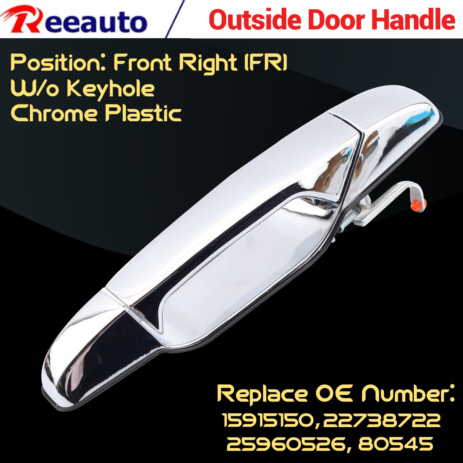 Front Rear Left & Right Exterior Door Handle Compatible With 2007-2013 Silverado Suburban Tahoe Avalanche Sierra Yukon Cadillac