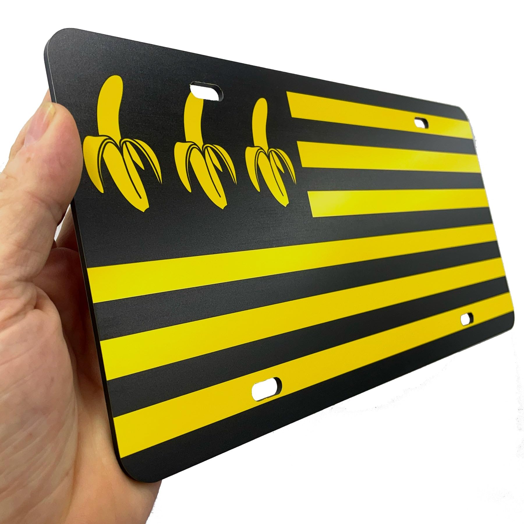 Jass Graphix American Flag License Plate With Bananas - Novelty License Plate - Unique Decorative Car Tag For Vehicles