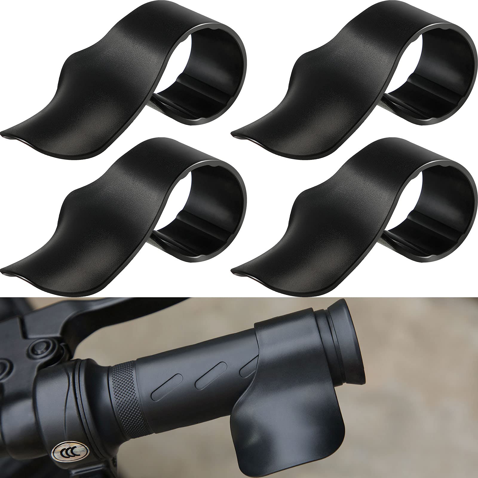 4 Pieces Black Motorcycle Throttle Mounted Motorcycle Throttle Holder Wrist Throttle Assist Rest Control Handlebar Grip Cruise C