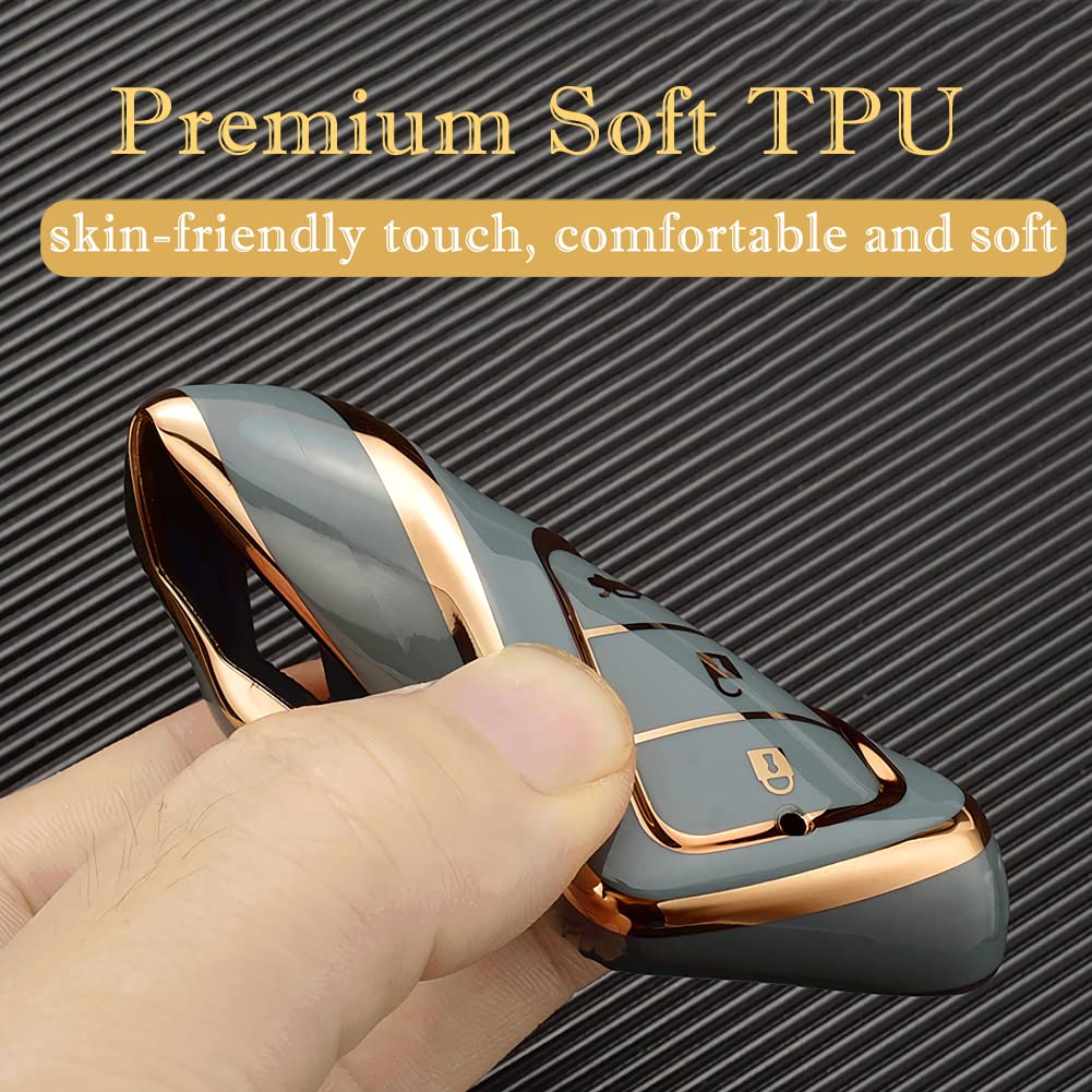 Cacacar 2016-2022 For Honda Key Fob Cover, Premium Soft Tpu Full Protection Key Fob Case For Honda Accord Civic Crv Pilot Ridgel