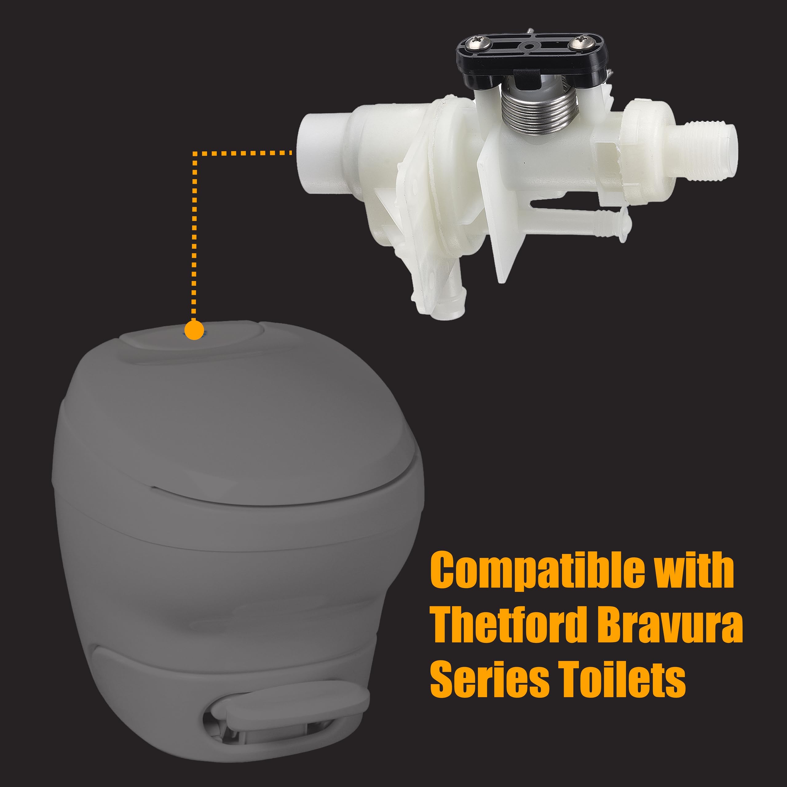 Halotronics 31113 Upgraded Toilet Water Module Service Kit, Compatible Replacement for Thetford Bravura Series - New 2024