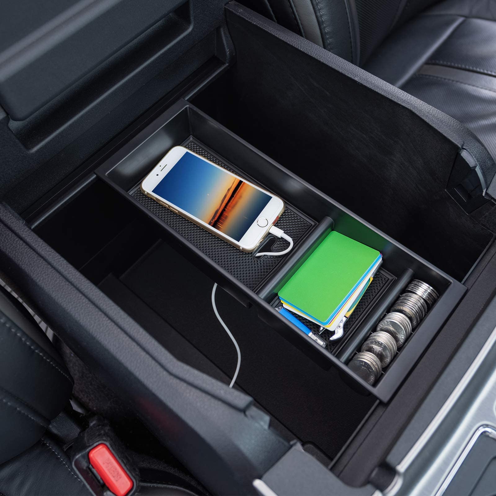 PIMCAR Center Console Organizer Insert Tray for 2015-2024 Ford F150, F250, F350, F450, Expedition - Perfect Fit with Factory Tray