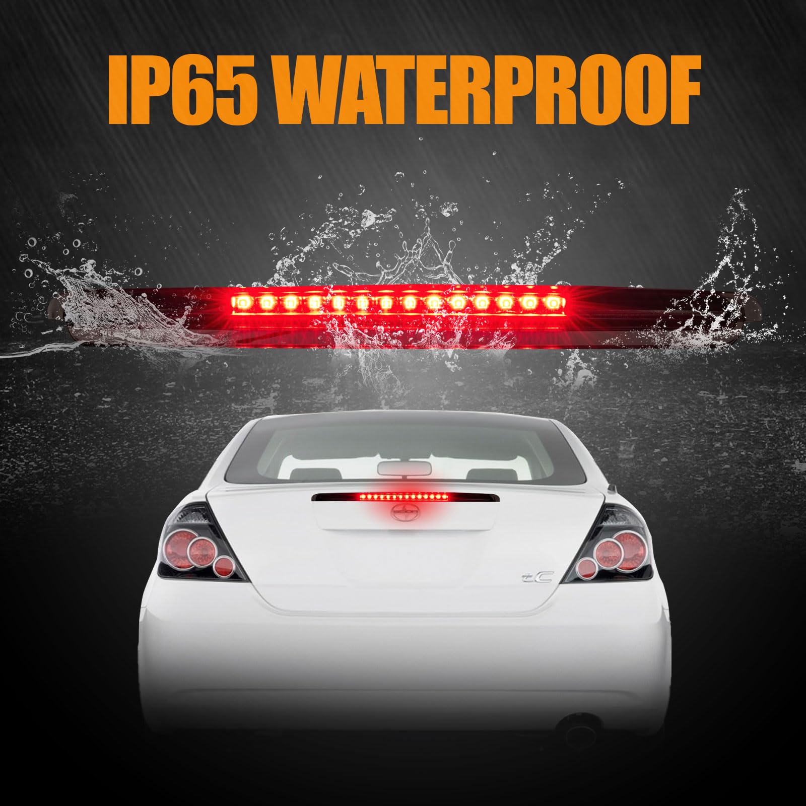 Cxdar Third 3Rd Brake Light Led For 2005-2010 Scion Tc, High Mount Rear Brake Lights Assembly For 05-10 Scion Tc, Waterproof Cen