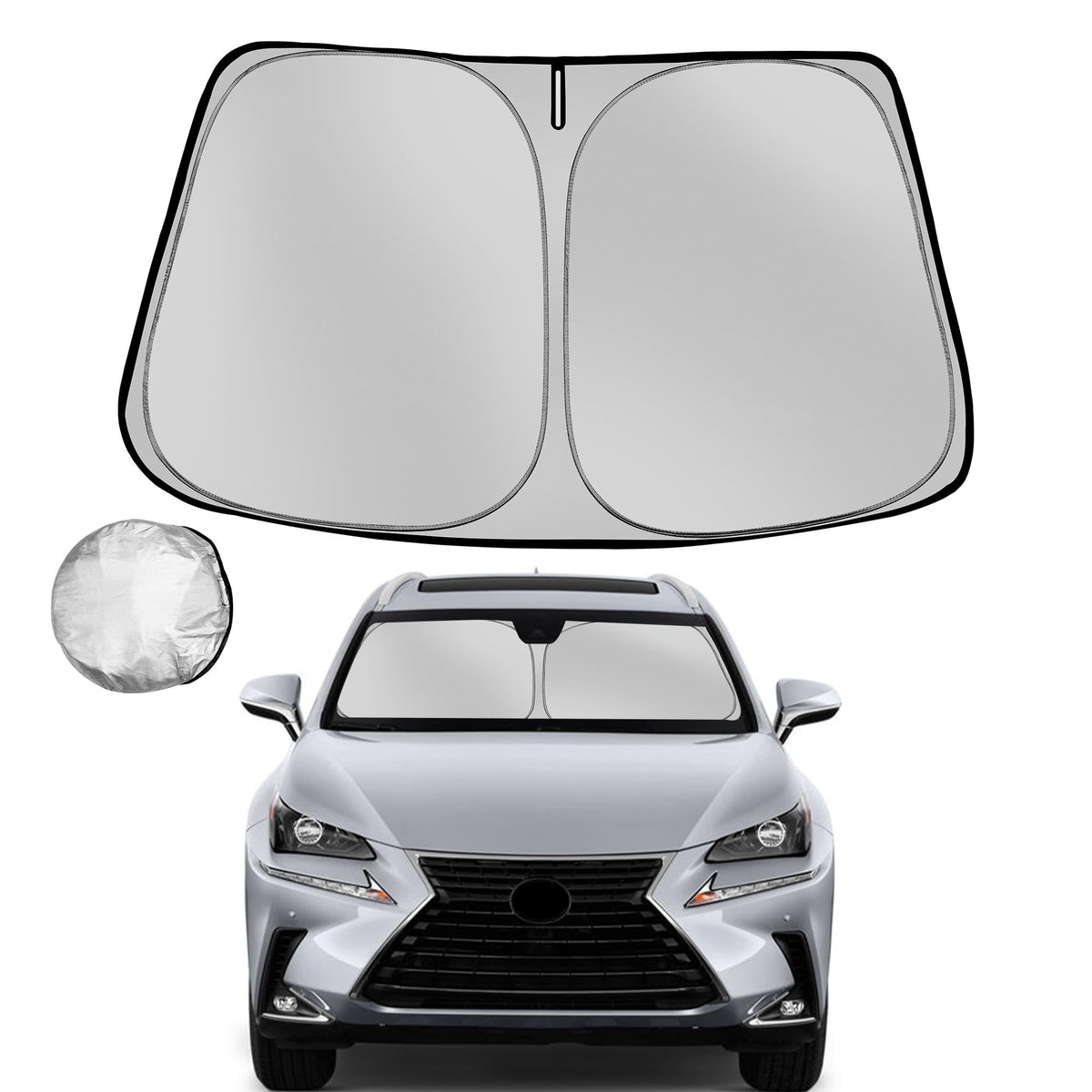Fonowka Windshield Sun Shade For 2015-2021 Le-Xus Nx300H/Nx300/Nx200T Foldable Sun Sunshade For Car Front Window Blocks Uv Rays