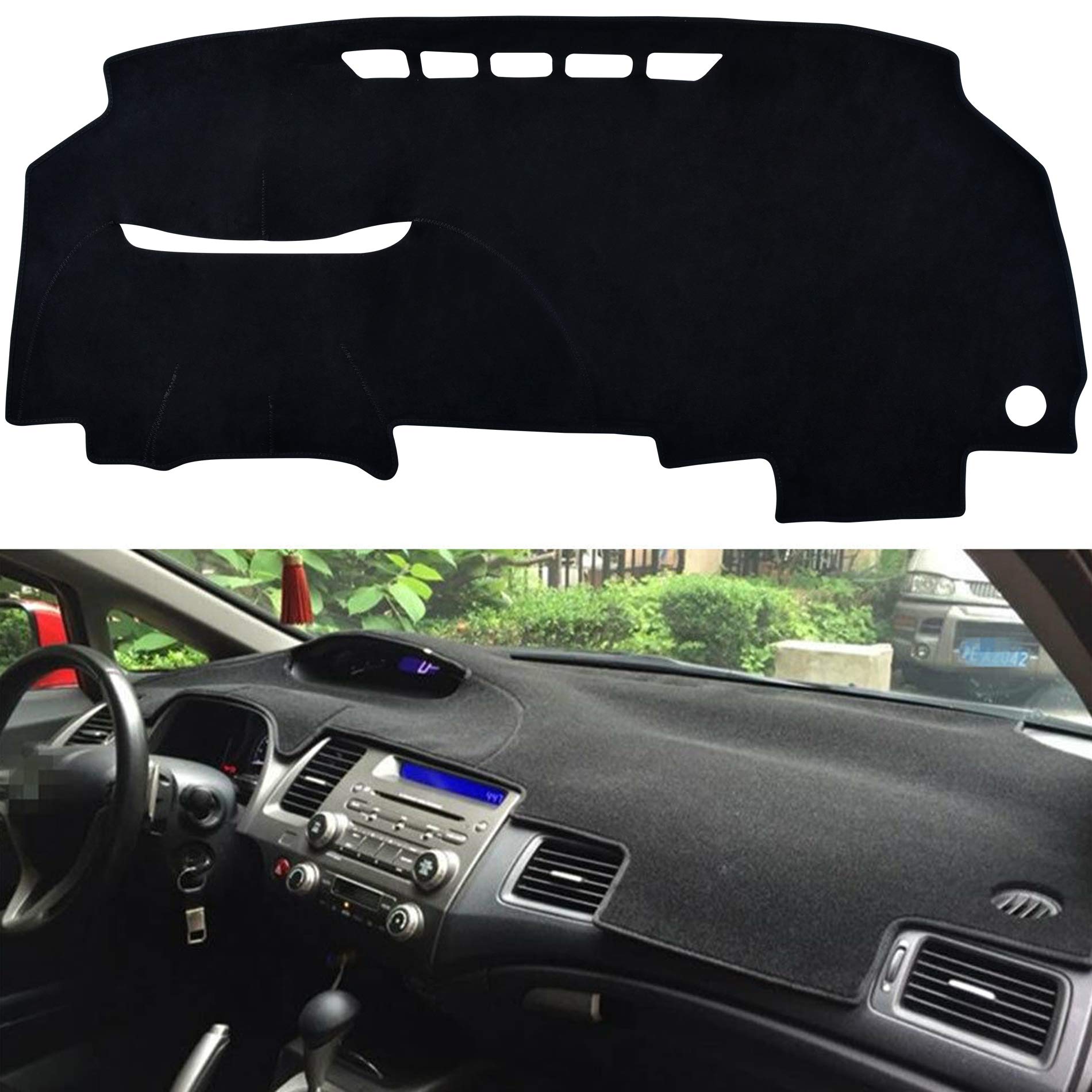 Speedwow Dashboard Dash Board Cover Mat Carpet Compatible With 2006-2011 Honda Civic