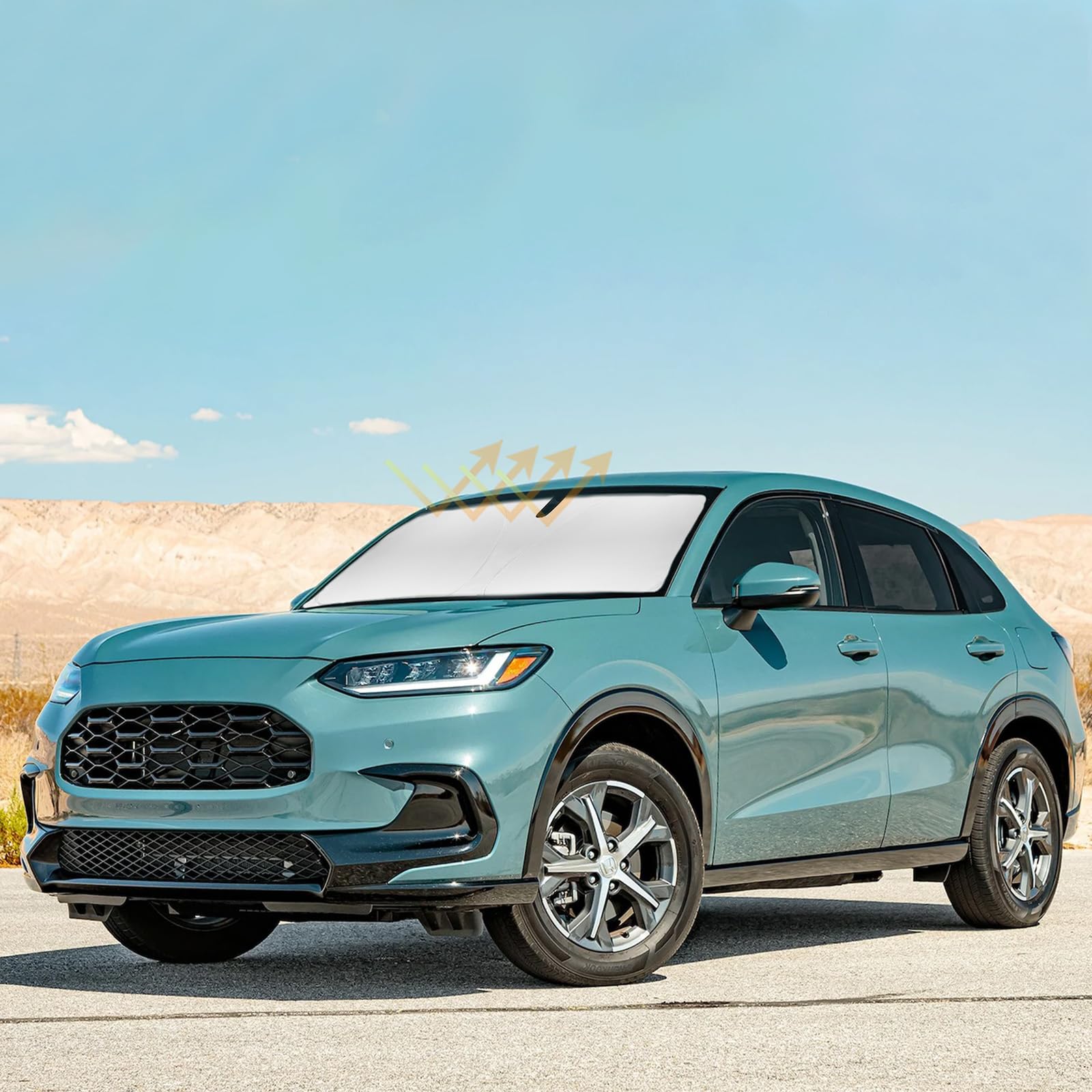 Sun Shade For Hrv Windshield Sunshades Cover For 2021-2023 2024 2025 Honda Hr-V Lx Sport Ex Ex-L Accessories Foldable Front Wind