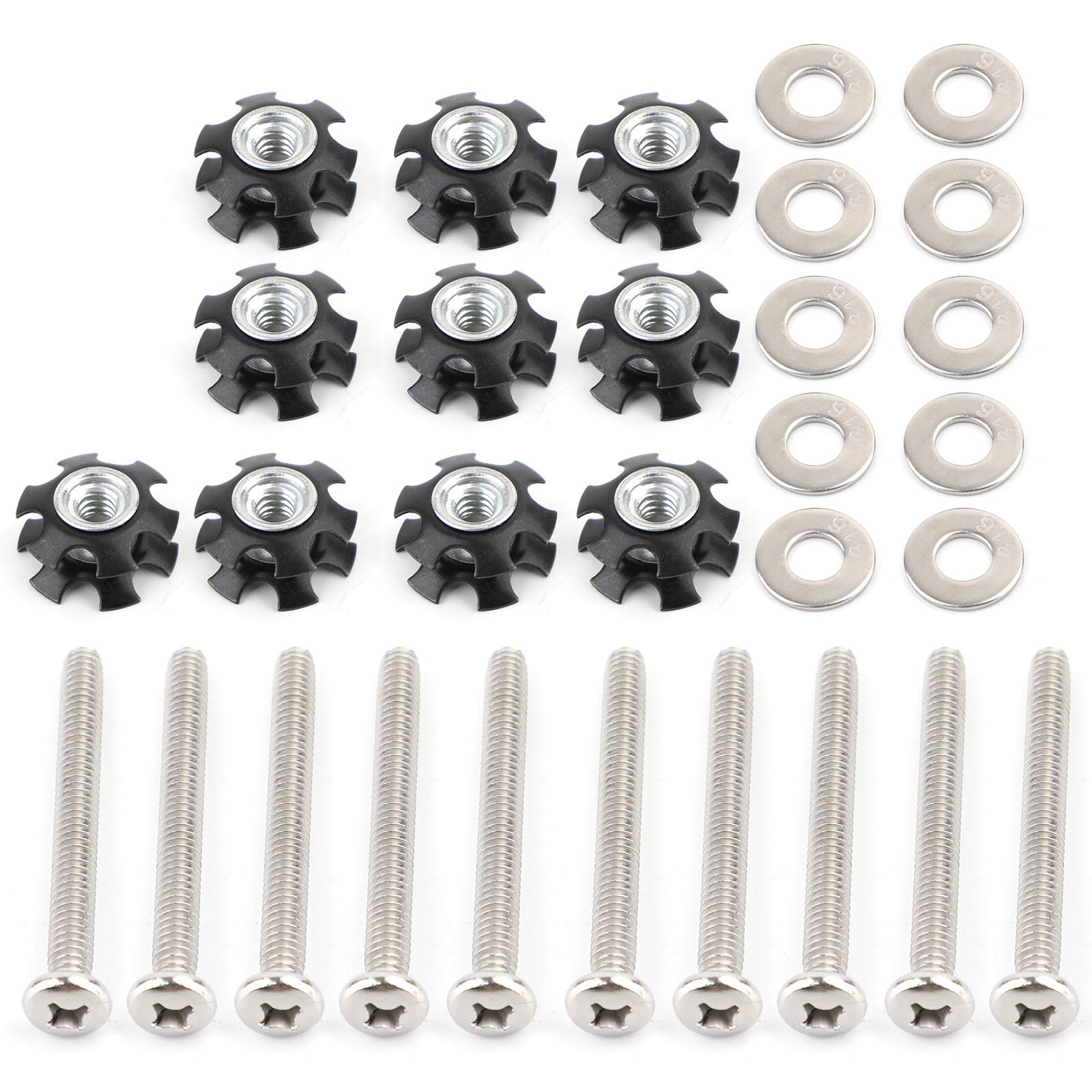 Frezon Set of 10 RV Ladder Repair KIT Nuts Stainless Bunk Motorhome Parts Camper Trailer Coach