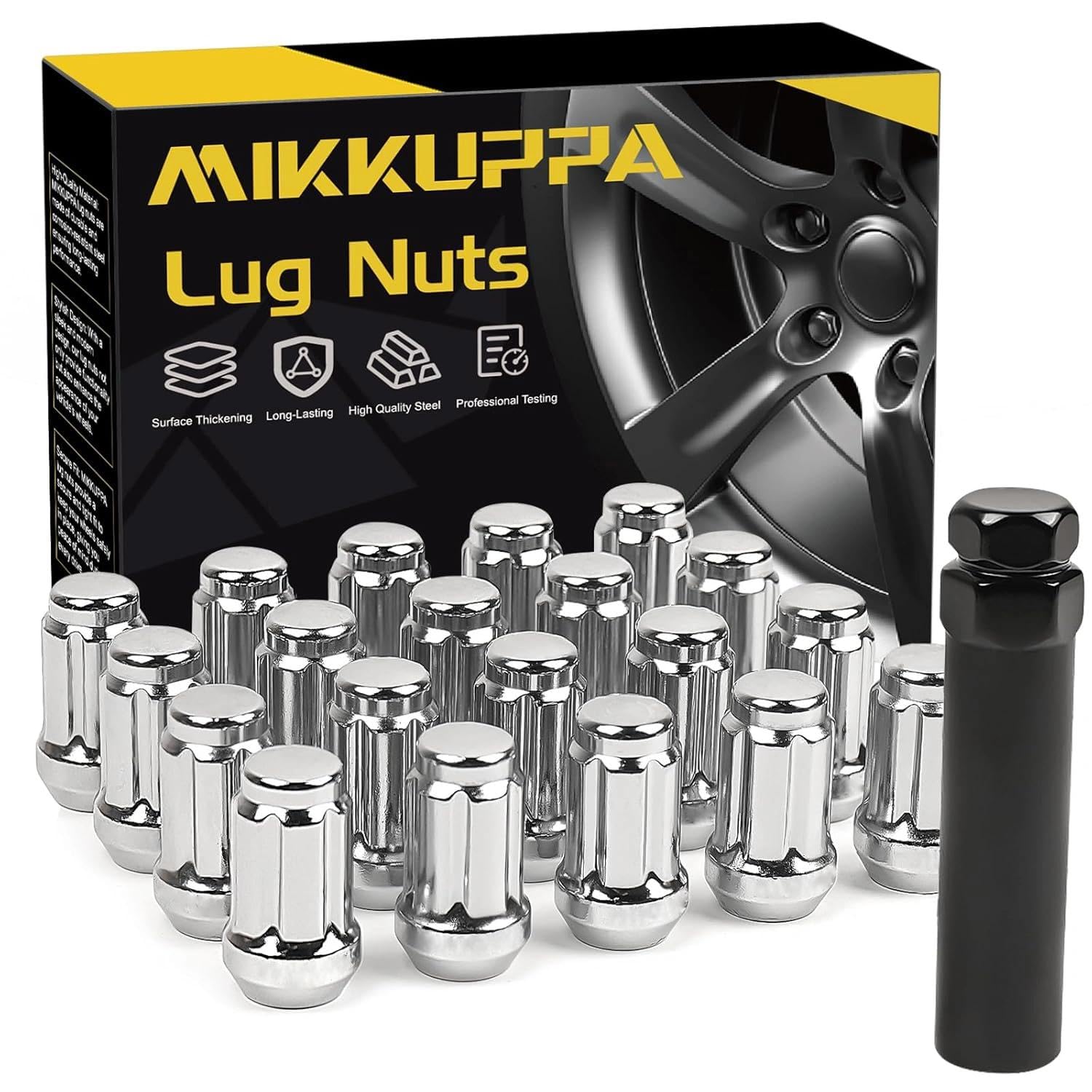 MIKKUPPA 7/16-20 Lug Nuts - Replacement for 1953-1983 Chevy Corvette, 1967-1982 Chevy Camaro, 1964-1983 Chevy Malibu Aftermarket