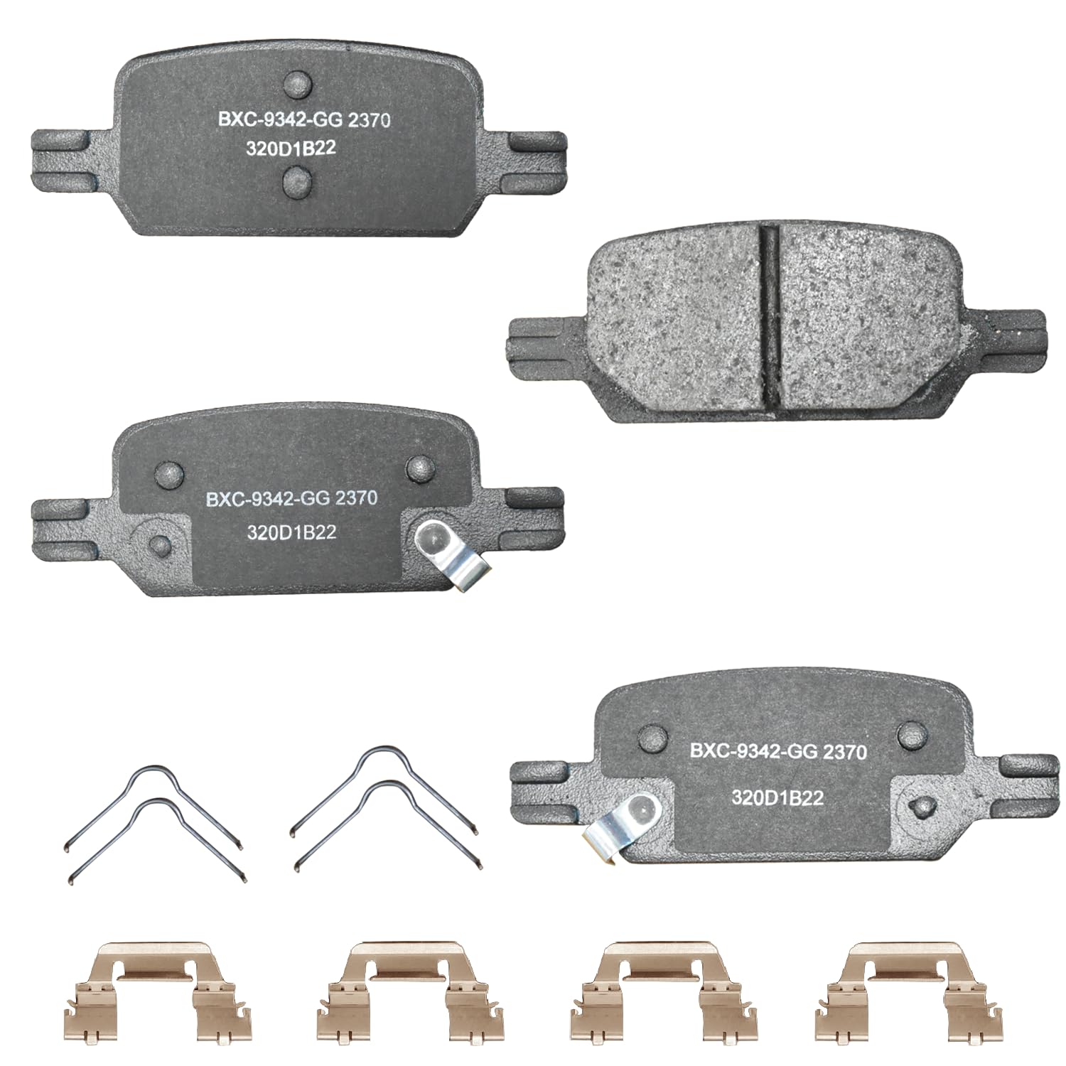 Bendix Premium Sbc2370 Ceramic Rear Brake Pads For Chevrolet Colorado 2022-2021, Gmc Canyon 2022-2021
