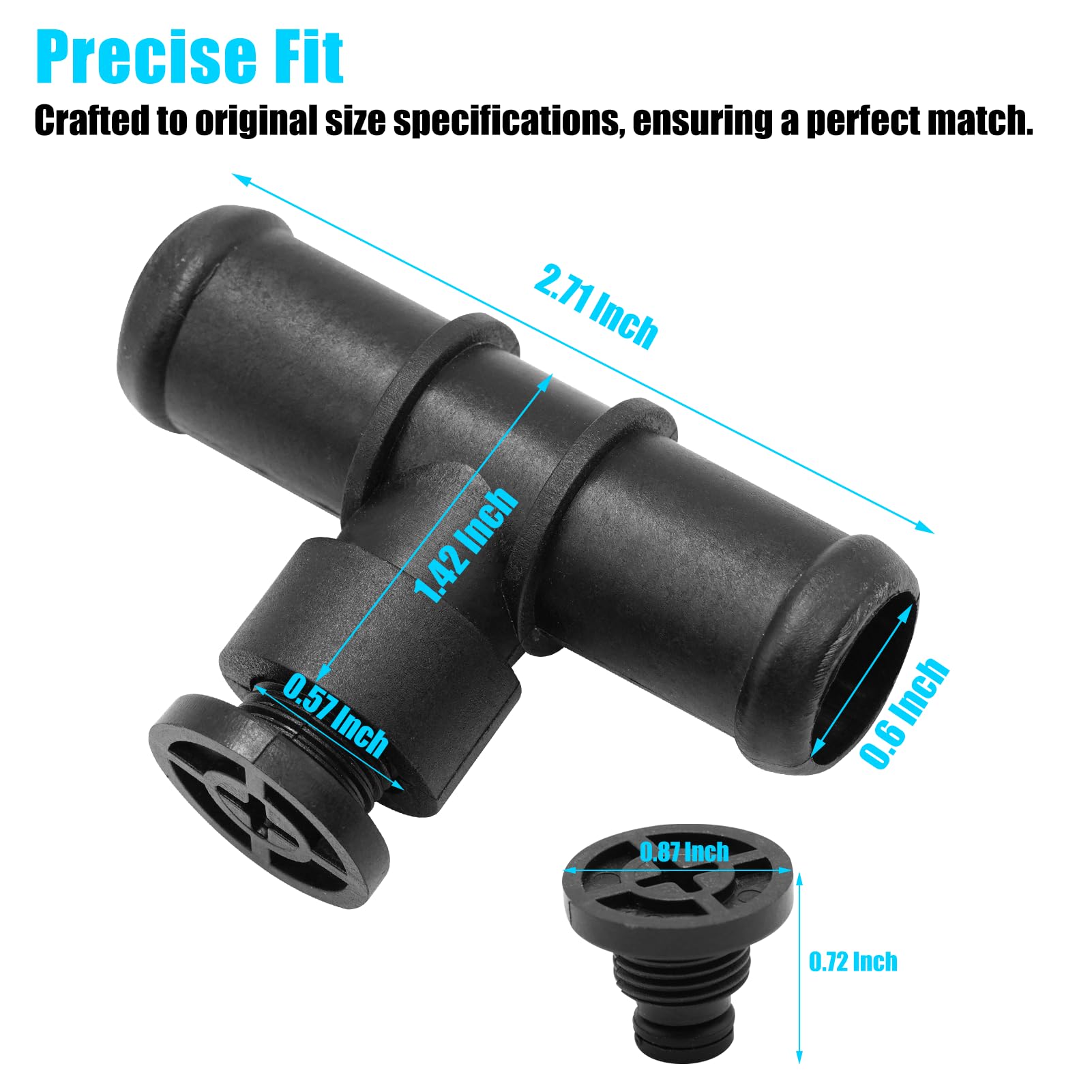 Jaronx 92500-AR000 Brass Heater Hose Connector for Infiniti & Nissan Models - Coolant Bleeder Relief Valve