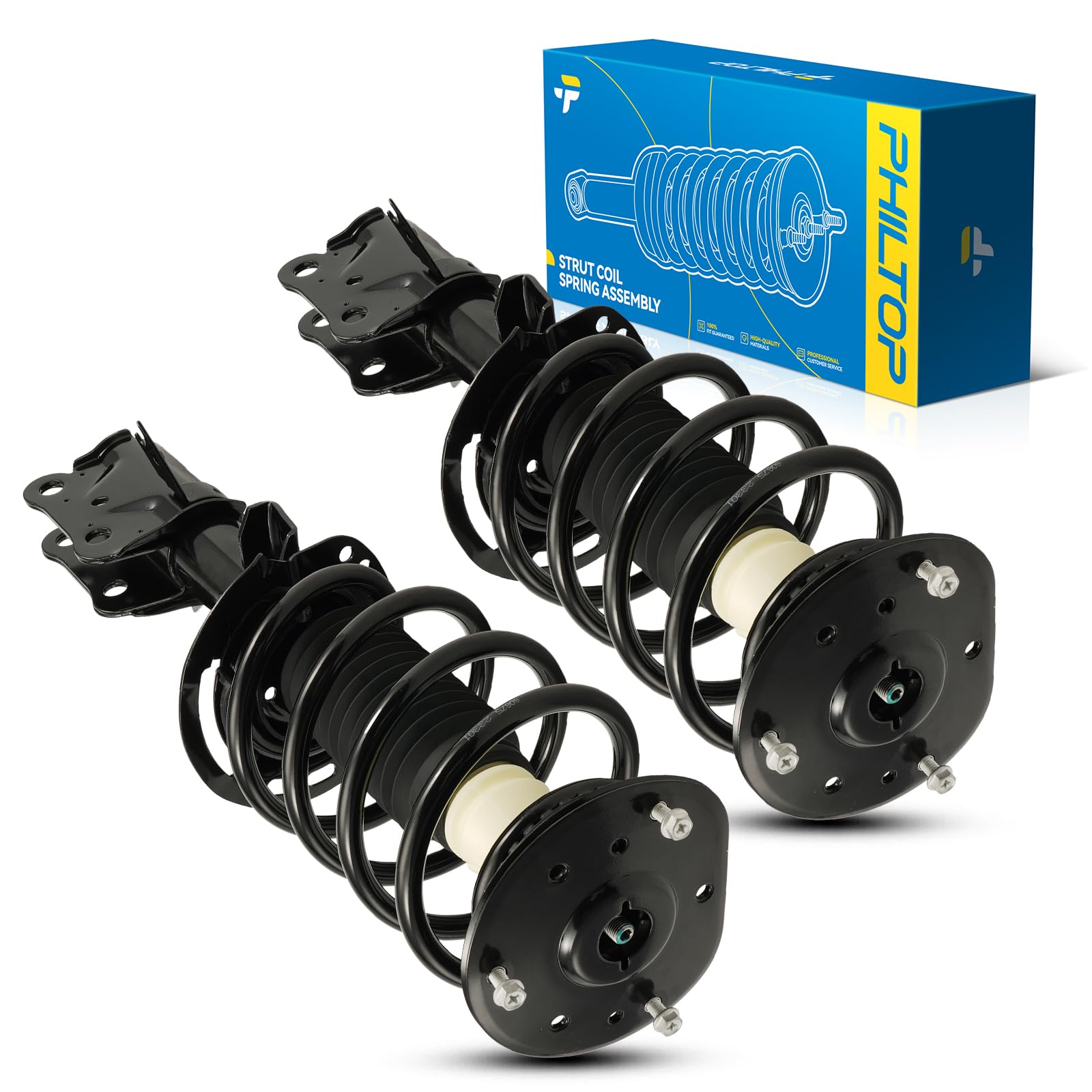 Philtop Front Complete Struts Shock Absorber For Fusion 2013-2020 2.0L, Quick Suspension 172638 * 2, Struts With Coil Spring Ass