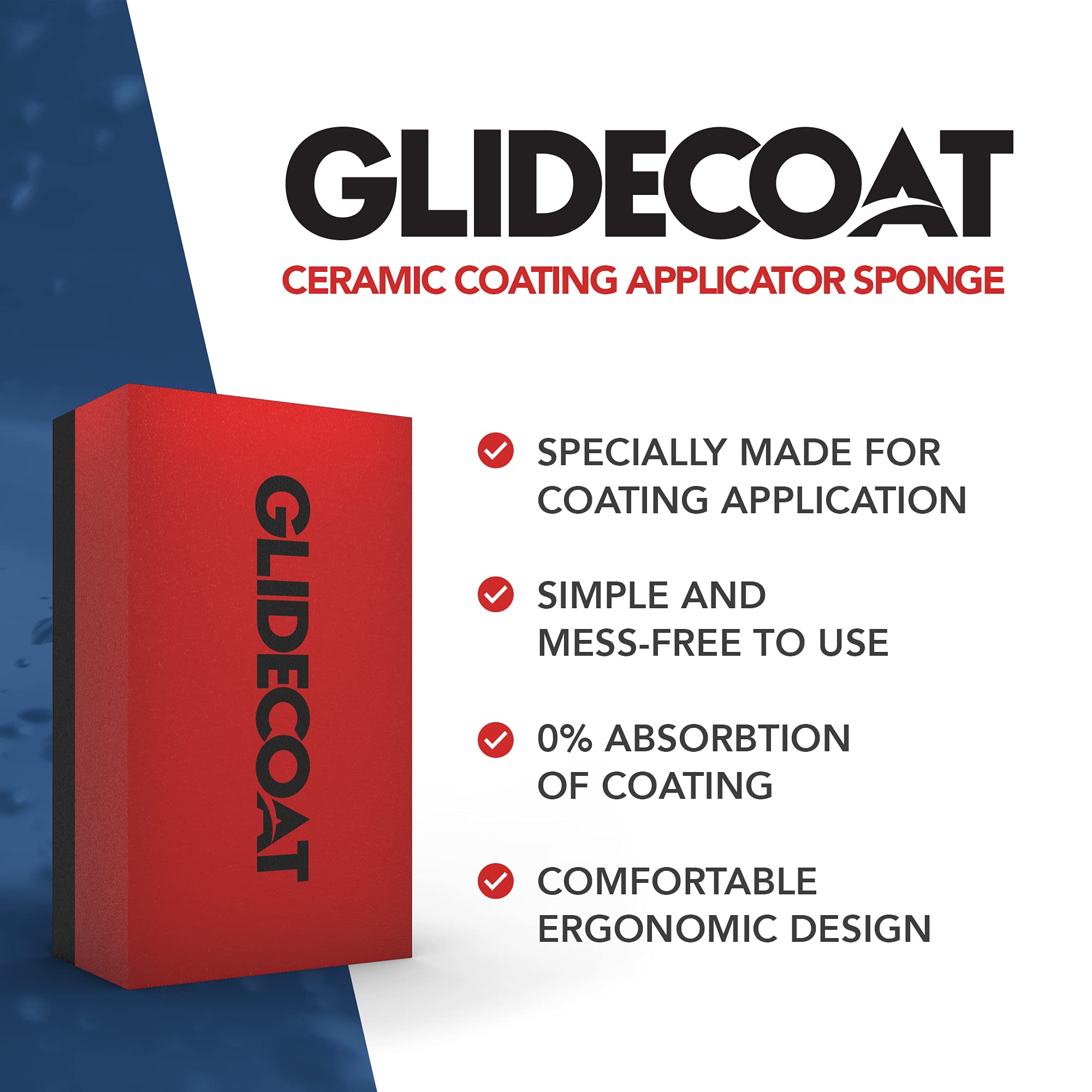 Glidecoat Ceramic Coating Applicator Sponges 6 Pack- Applicator Pads Detailing For Cars, Boats, Motorcycles, Motorhomes, And Mor