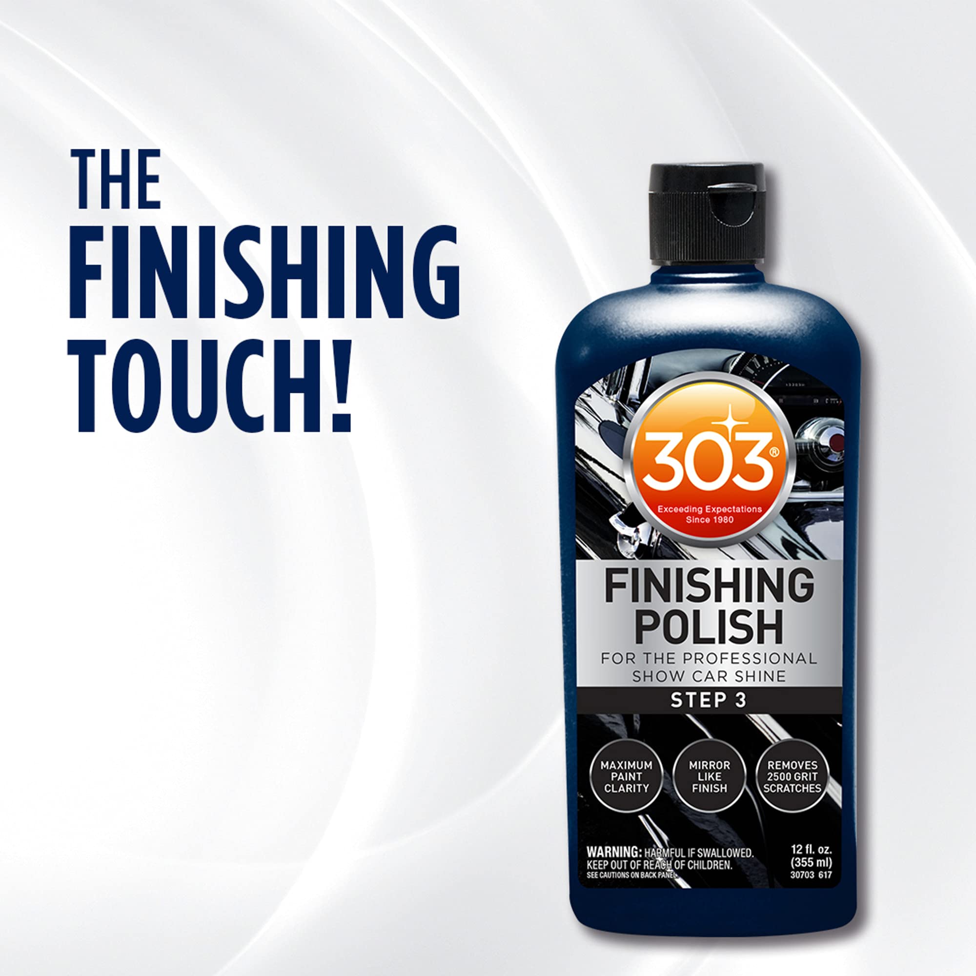 303 Products Finishing Polish For The Professional Show Car Shine - Maximum Paint Clarity - Mirror Like Finish - Removes 2500 Gr
