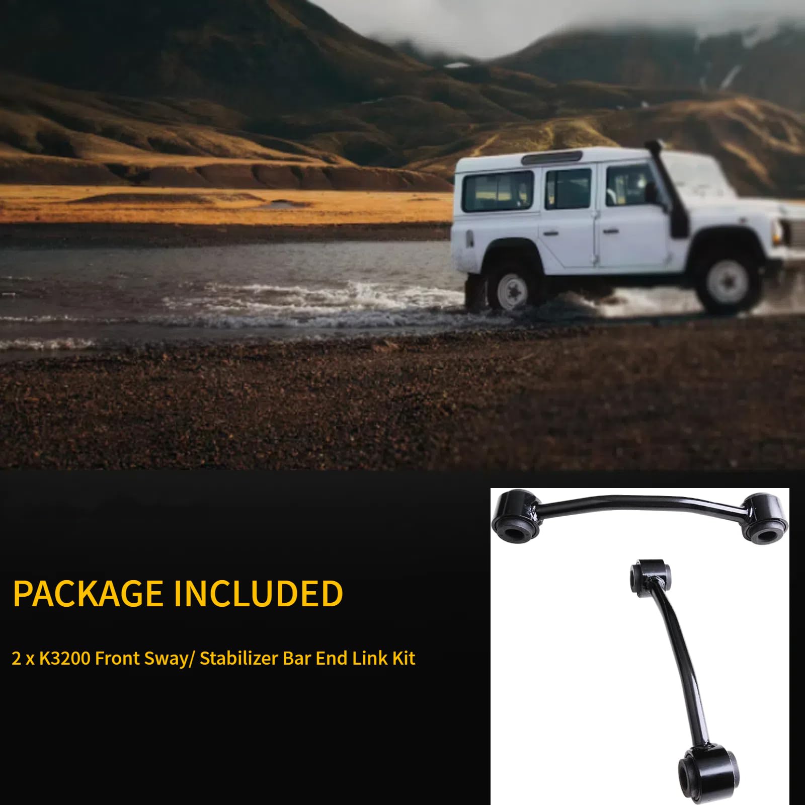 Hhcm 2Pc Front Sway Bar Link Kit K3200 For Jeep Wrangler 1987 1988 1989 1990 1991 1992 1993 1994 1995, Suspension Stabilizer Bar