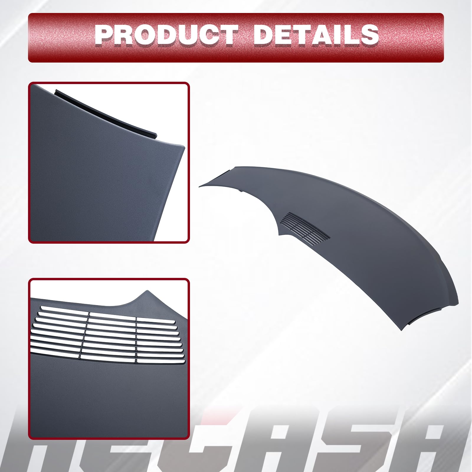 Hecasa Molding Dash Board Replacement Cover Compatible With 1993-1996 Chevrolet Camaro Replacement For Gm 10267171 Dash Cover Cap Blue-Gray (Not Overlay But Replacement)