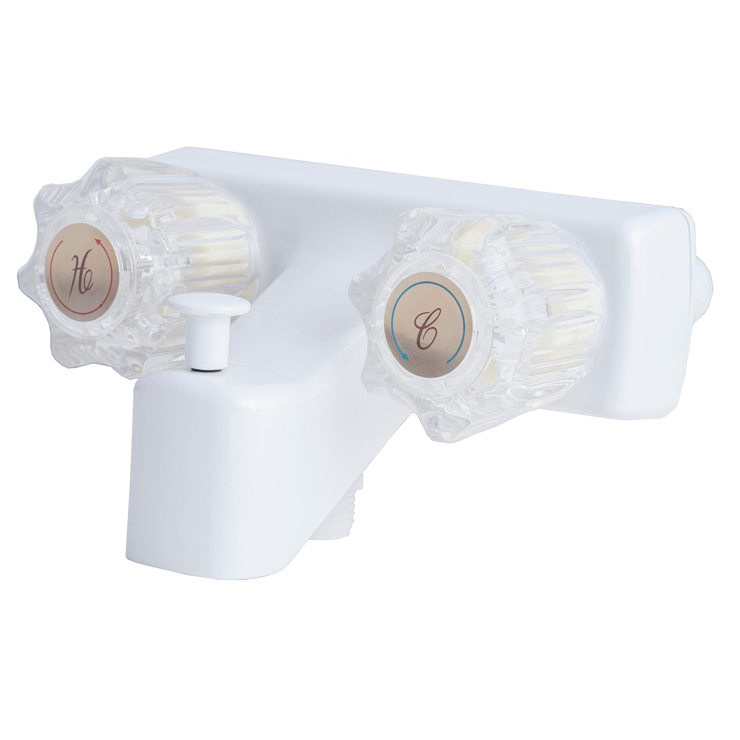 Laguna Brass 3210Awt Rv Replacement Non-Metallic Two Handle 4'' Tub Shower Diverter White Finish
