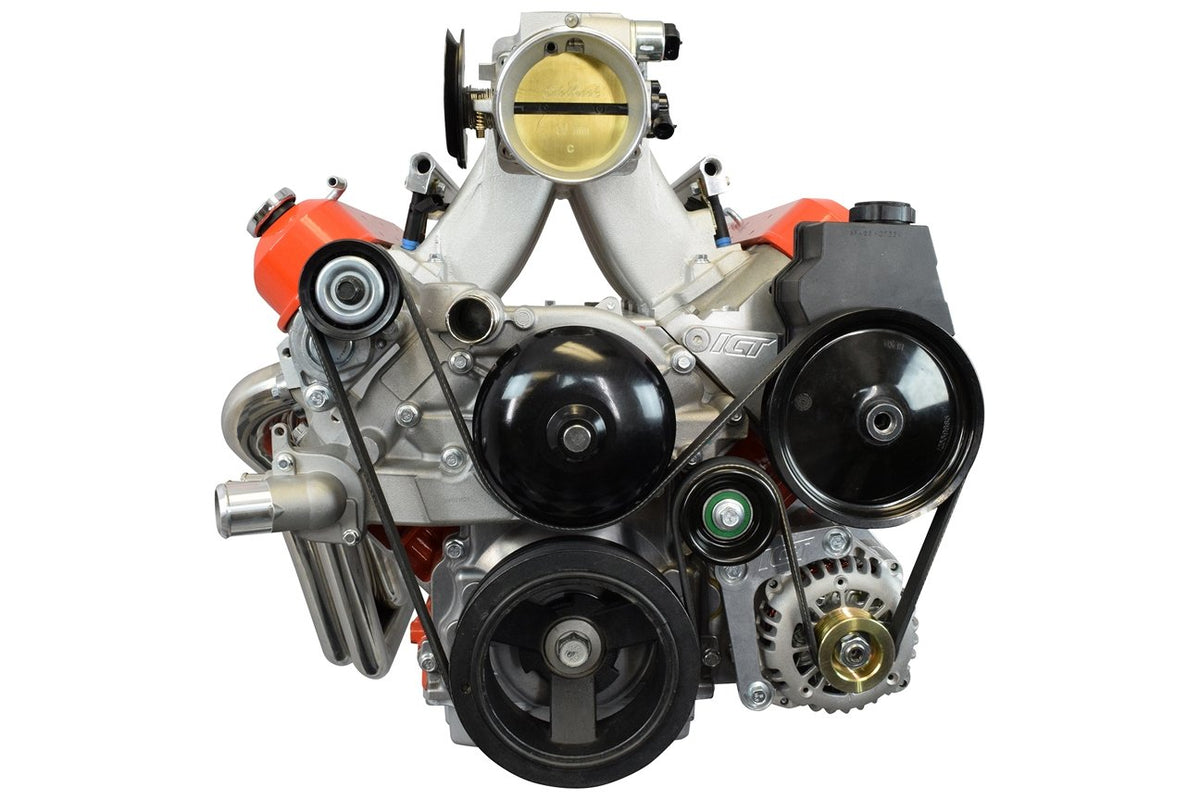 Ict Billet - Billet Low Mount Ls Alternator Bracket And Power Steering Pump Bracket - Compatible With Ls1 Camaro Z28, Firebird F