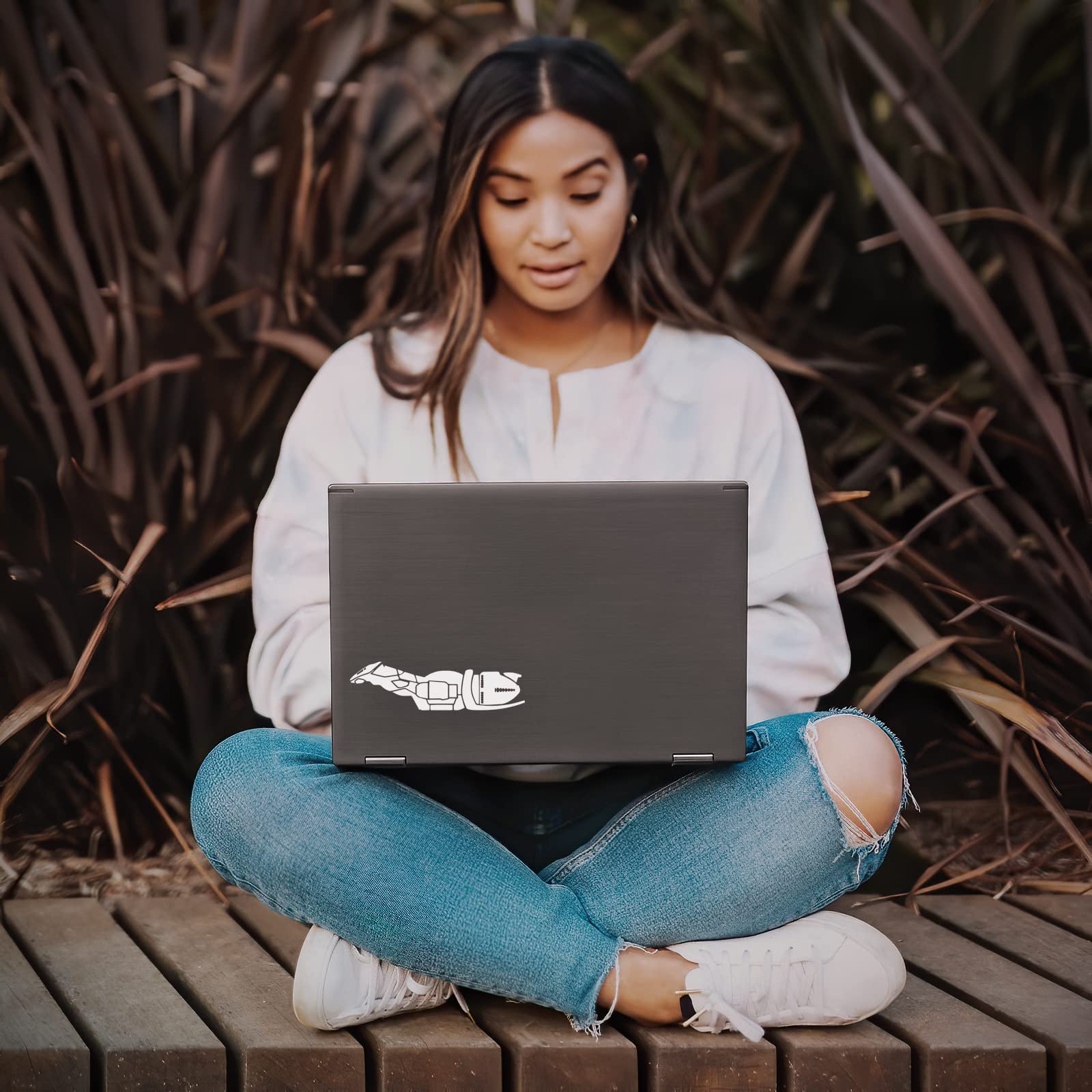 Bargain Max Decals - Firefly Class Serenity Ship Sticker Decal Notebook Car Laptop 8'' (White)