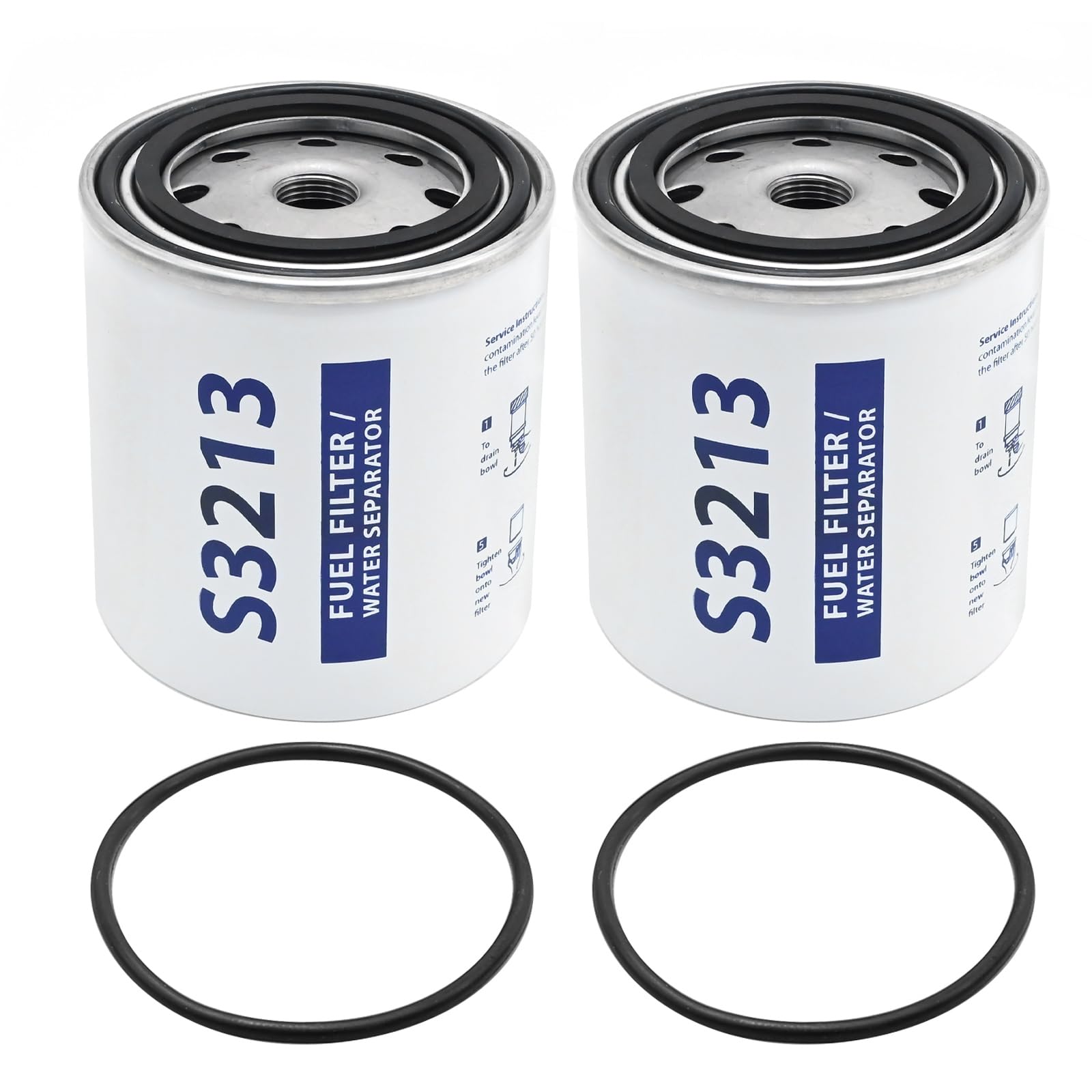 Vkinman S3213 Fuel Filter Marine Fuel Water Separator Replacement for Marine Outboard Motor Compatible with Mercury Replaces 35-