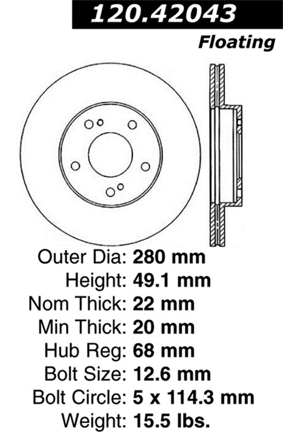Power Slot 126-42043SL Brake Rotor Performance