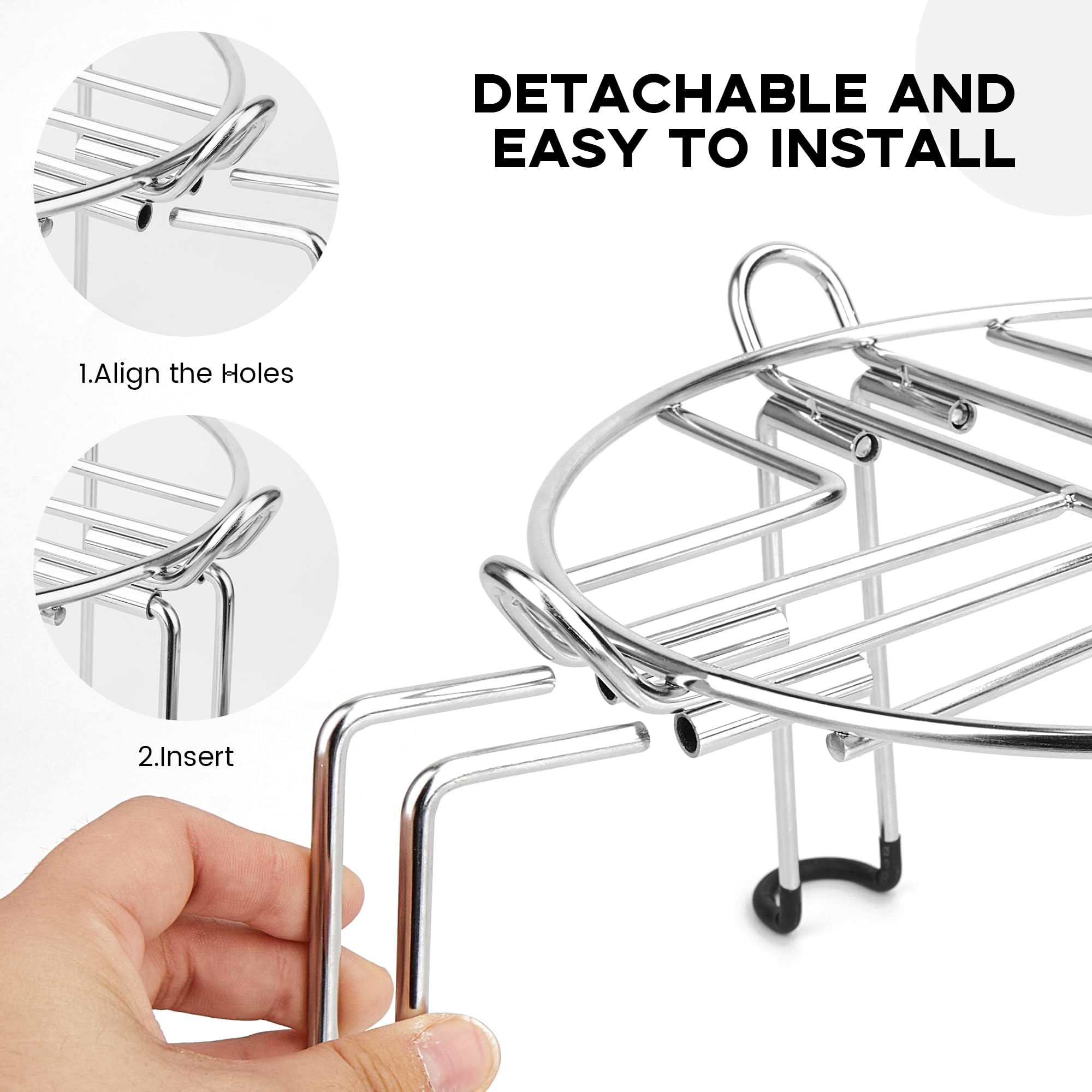 Omoojee Water Filter Stand 6'' Tall by 9'' Wide Compatible with Berkey Big, Royal and Travel System, Countertop Stainless Steel