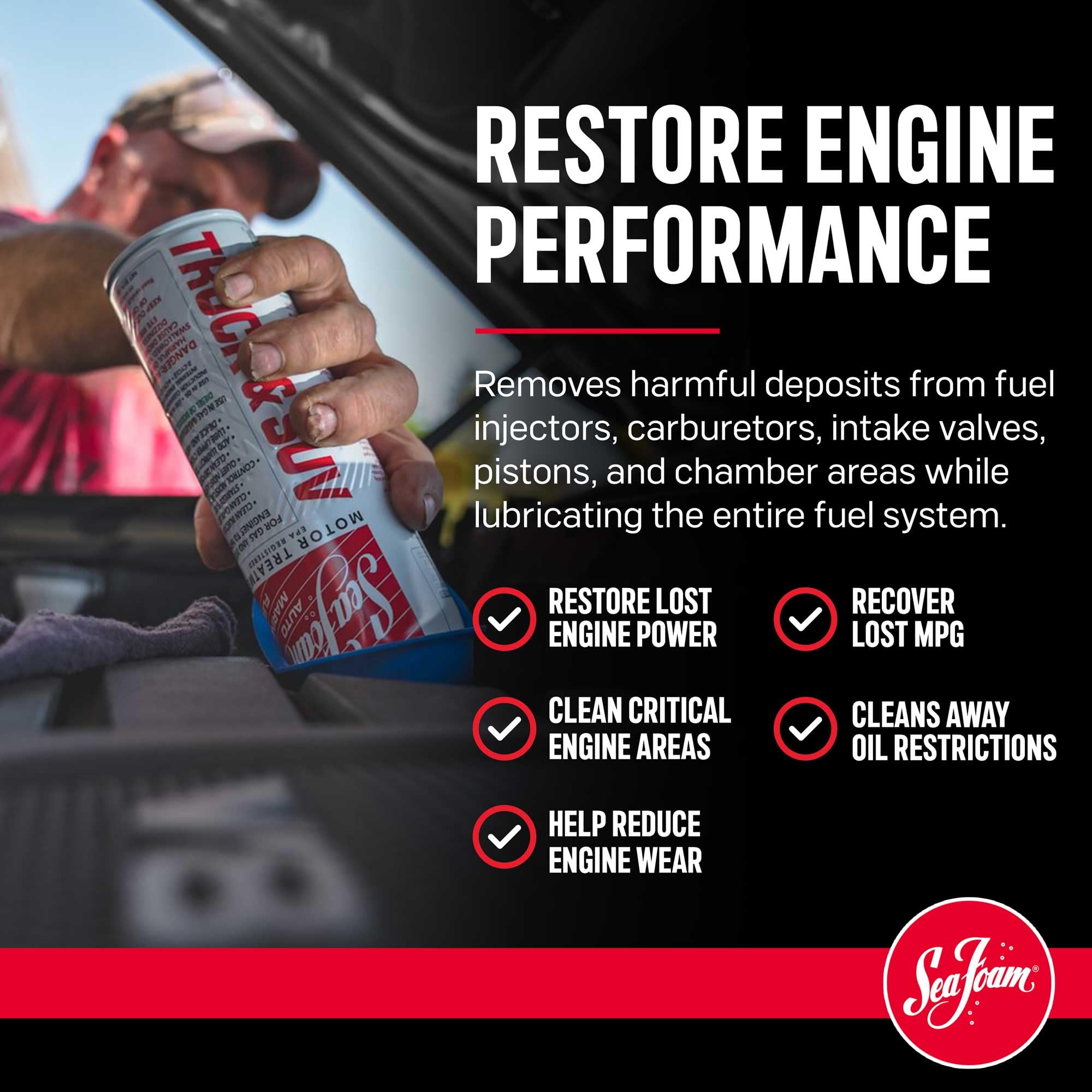 Sea Foam Truck & Suv Motor Treatment Fuel & Oil Additive, St20, 20 Oz, Pack Of 12