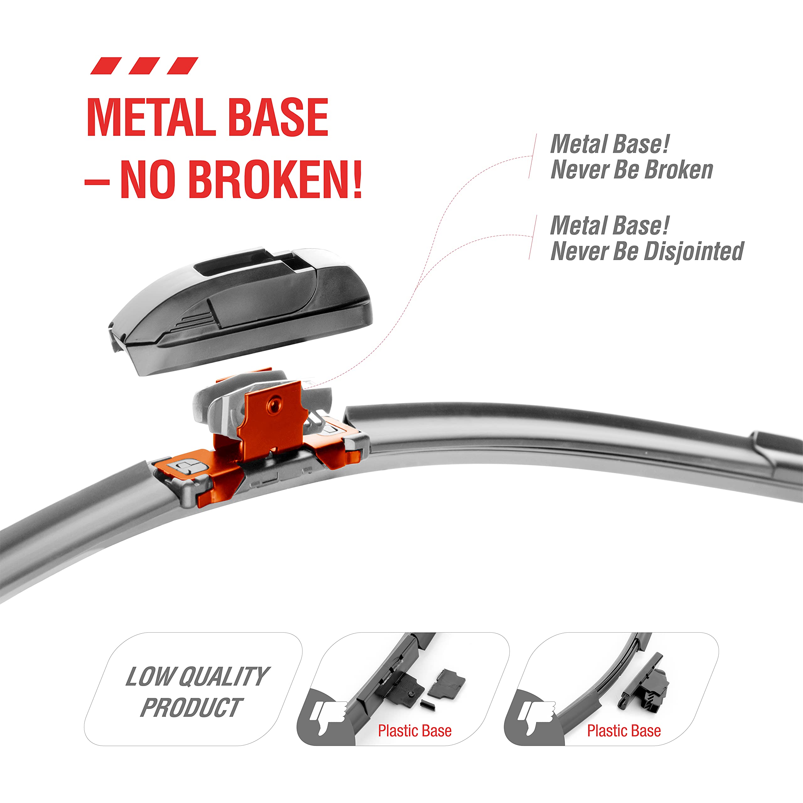 Oem Quality Performance Premium Wiper Blades 26 21,All-Season Auto Replacement Windshield Wiper Blades,Fit Acura Mdx 2007-2013,D