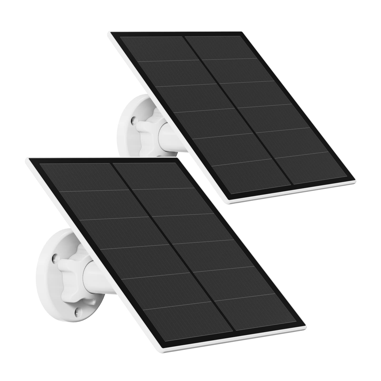 Solar Panel For Security Camera, 5W Usb Solar Panel Compatible With Rechargeable Battery Camera, Camera Solar Panel With Ip65 Waterproof, Adjustable Bracket, 9.8Ft Cable(2 Pack)