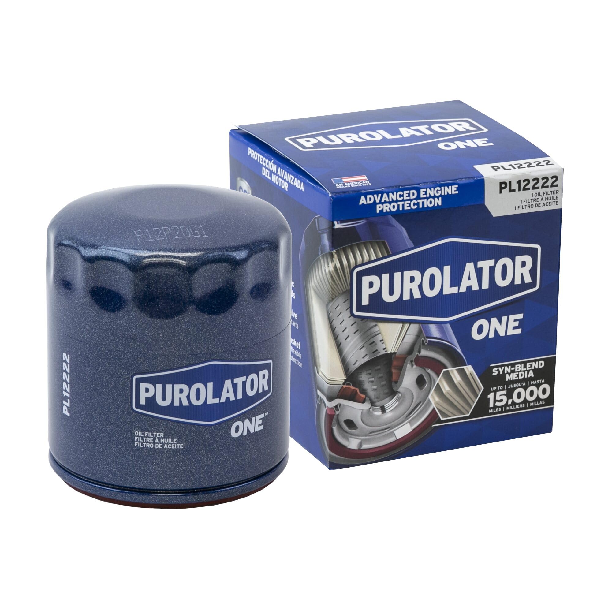Purolator Pl12222 Purolatorone Advanced Engine Protection Spin On Oil Filter Compatible With Ram 1500, Chevrolet Silverado 1500,