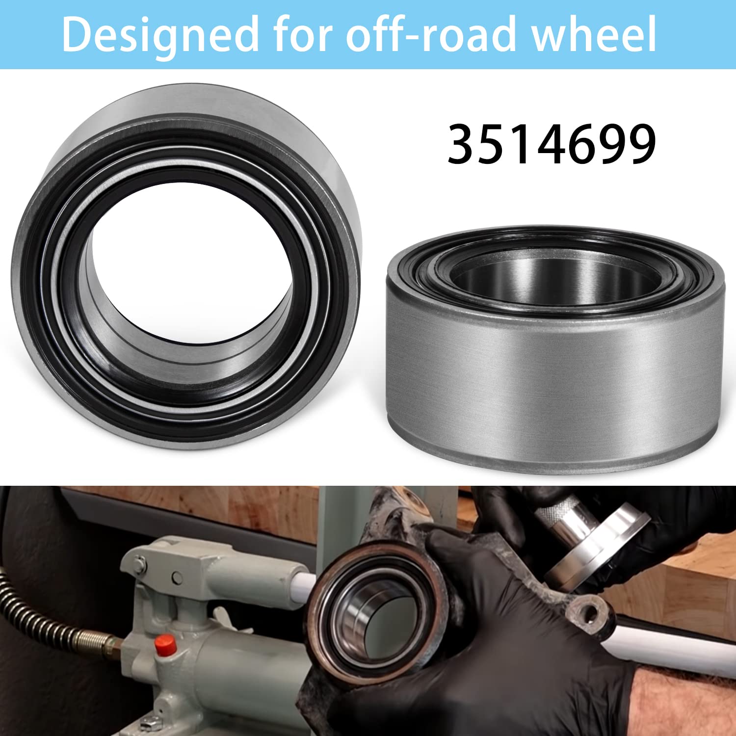 2 Pcs 3514699 Wheel Bearing For Polaris Utv Rzr 800 / Rzr 1000 Xp/Rzr Xp Turbo/General 1000 / Ranger Xp 900 / Ranger Xp 1000 And