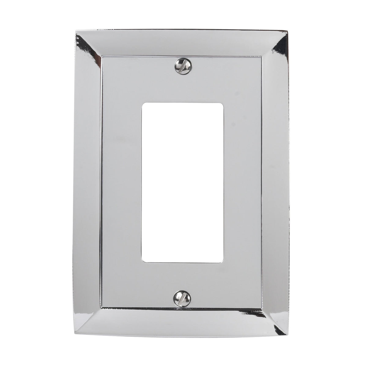 Amerelle Studio Single Rocker Cast Metal Wallplate in Polished Chrome , 5-1/8 in L x 3-1/5 in W - 61RCH