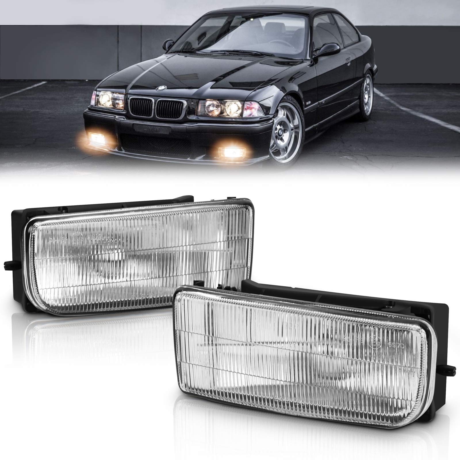 TangMiGe Fog Lights Lamps for 1992 1993 1994 1995 1996 1997 1998 1999 BMW (M3 / E36) 318i 318is 318ti 320i 323i 323is 325i 325is