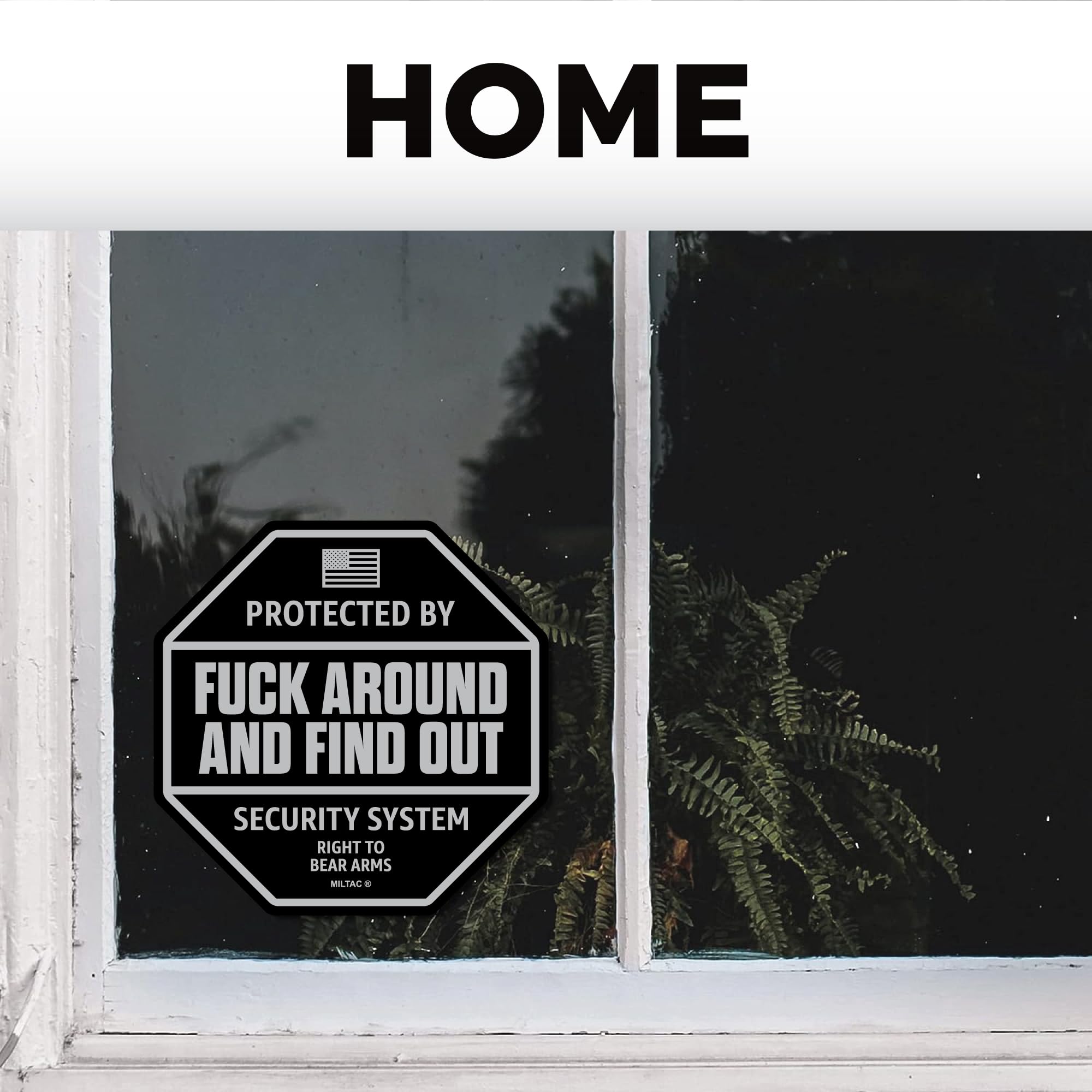 FAFO Sticker - FAFO Security Sign Warning [2-Pack] Protected by Fuck Around and Find Out Decal for Truck, Window | Funny Car Sti