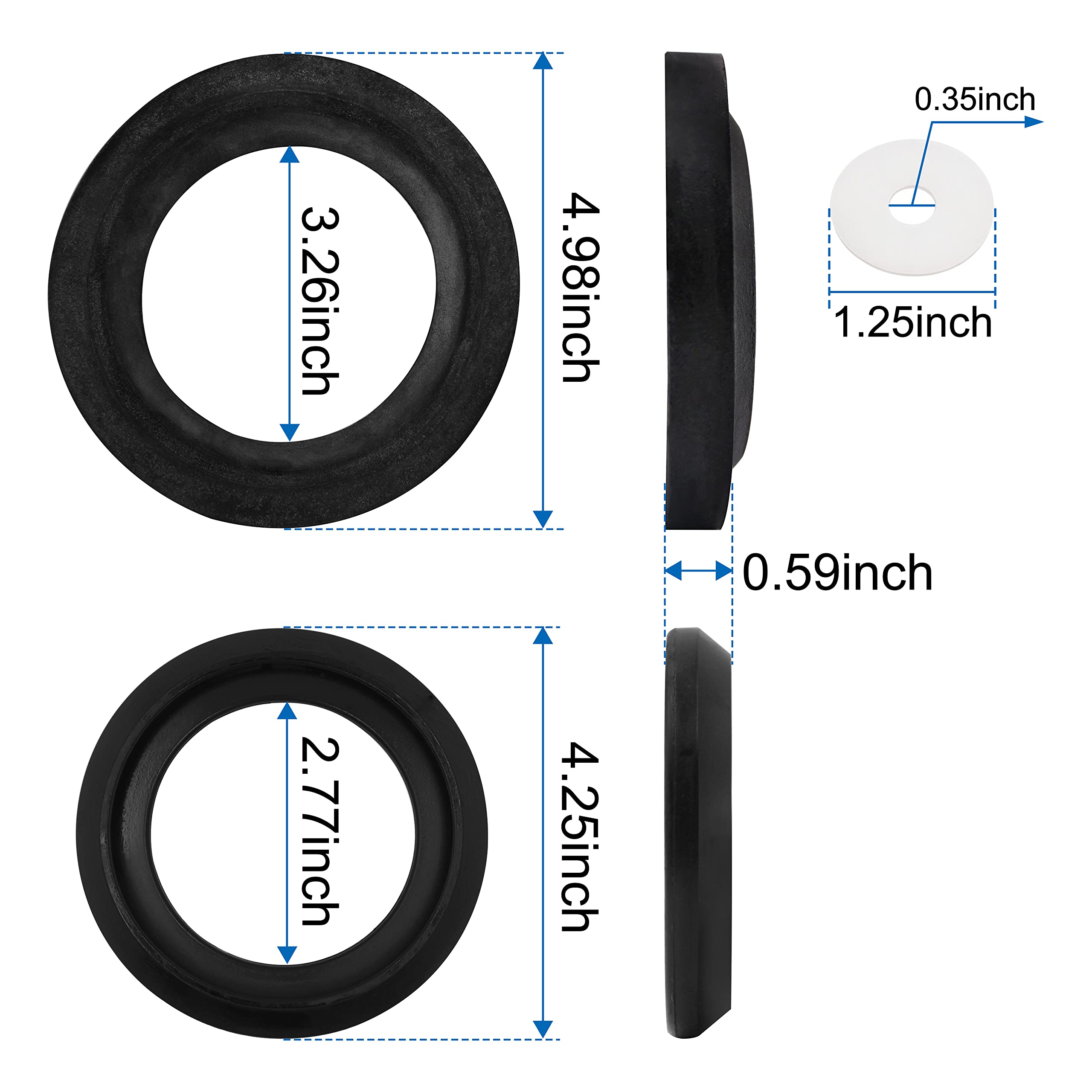 Wehope 34120 Rv Waste Ball Seal Kit Compatible With Thetford Aqua-Magic Style Plus/Style Lite/Style Ii/Residence Permanent Toile