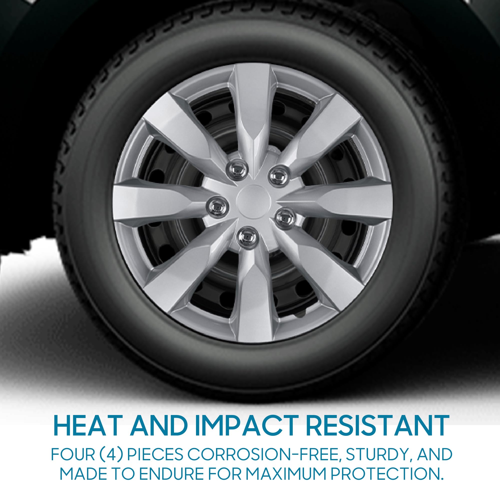 Bdk Hubcaps Wheel Covers For Toyota Corolla 16    - Four (4) Pieces Corrosion-Free & Sturdy - Full Heat & Impact Resistant Grade