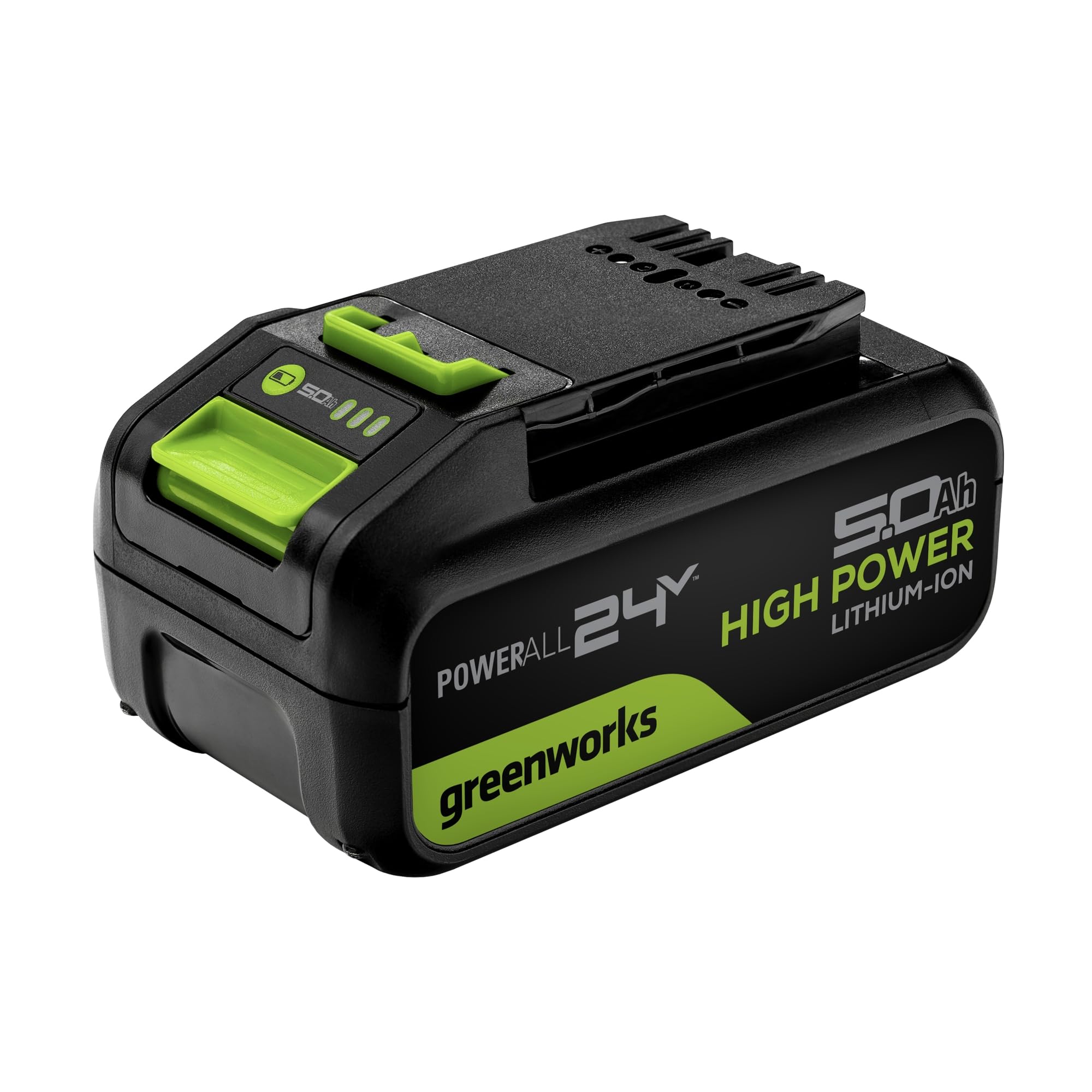 Greenworks 24V 5.0Ah Lithium-Ion High-Power Battery, Upgraded With 35% Power Boost (Genuine Battery/ 150+ Compatible Tools)