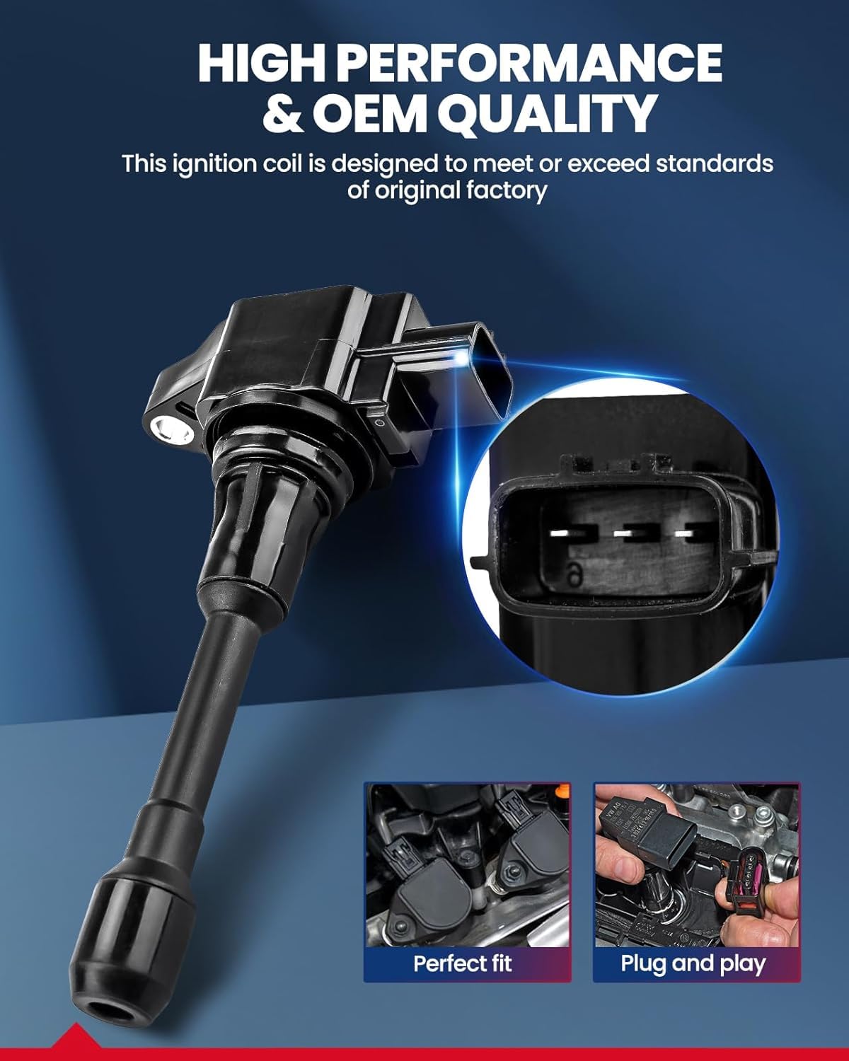 KAX UF487 Ignition Coil Compatible with Avalon Camry Highlander RAV4 4Runner Sienna Venza ES350 RX350 RX450h for V6 3.5L Vehicle